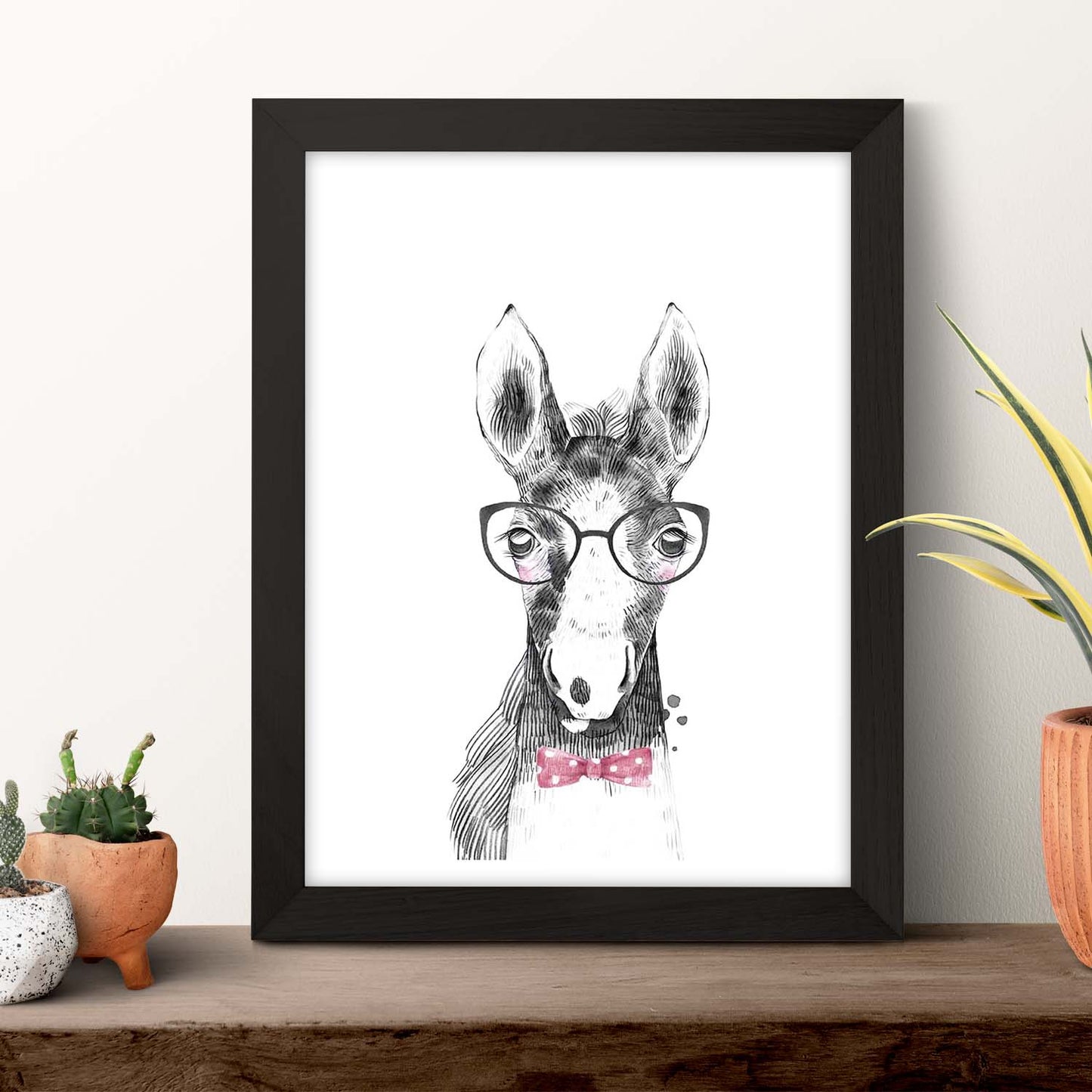 Lámina infantil Caballo bebe con gafas y pajarita Poster infantil-Artwork-Nacnic-Nacnic Estudio SL