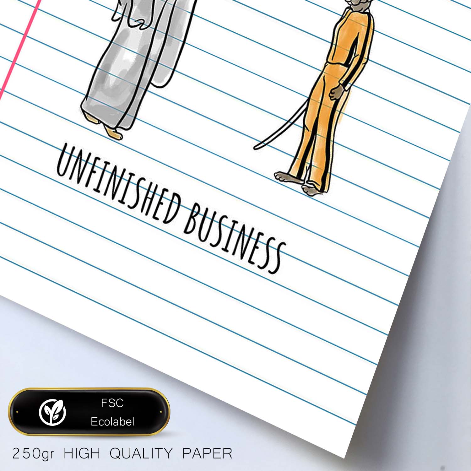 Lámina Kill Bill. Pósters con originales y divertidas referencias al cine.-Artwork-Nacnic-Nacnic Estudio SL