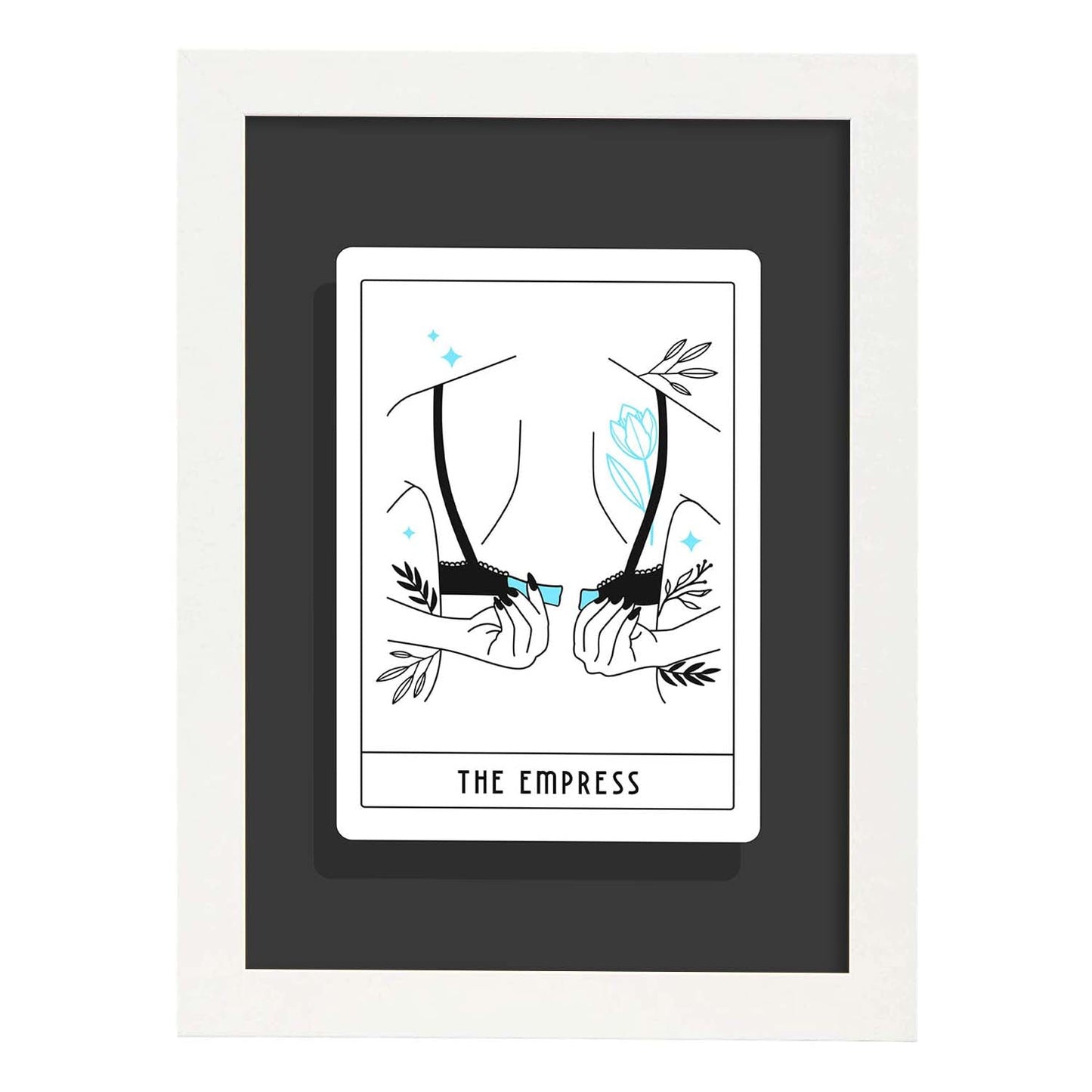 Lámina La emperatriz. Pósters con originales ilustraciones de las cartas Tarot.-Artwork-Nacnic-A3-Marco Blanco-Nacnic Estudio SL