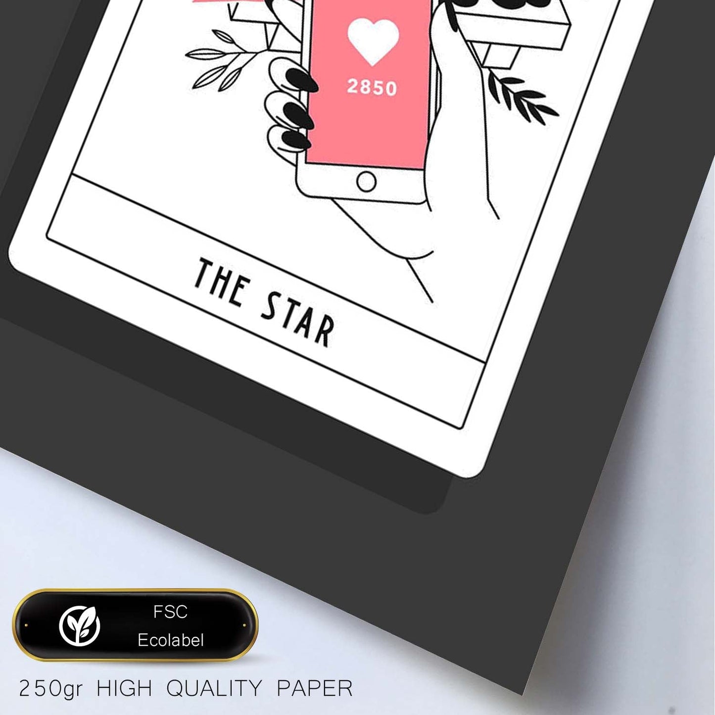 Lámina La estrella. Pósters con originales ilustraciones de las cartas Tarot.-Artwork-Nacnic-Nacnic Estudio SL