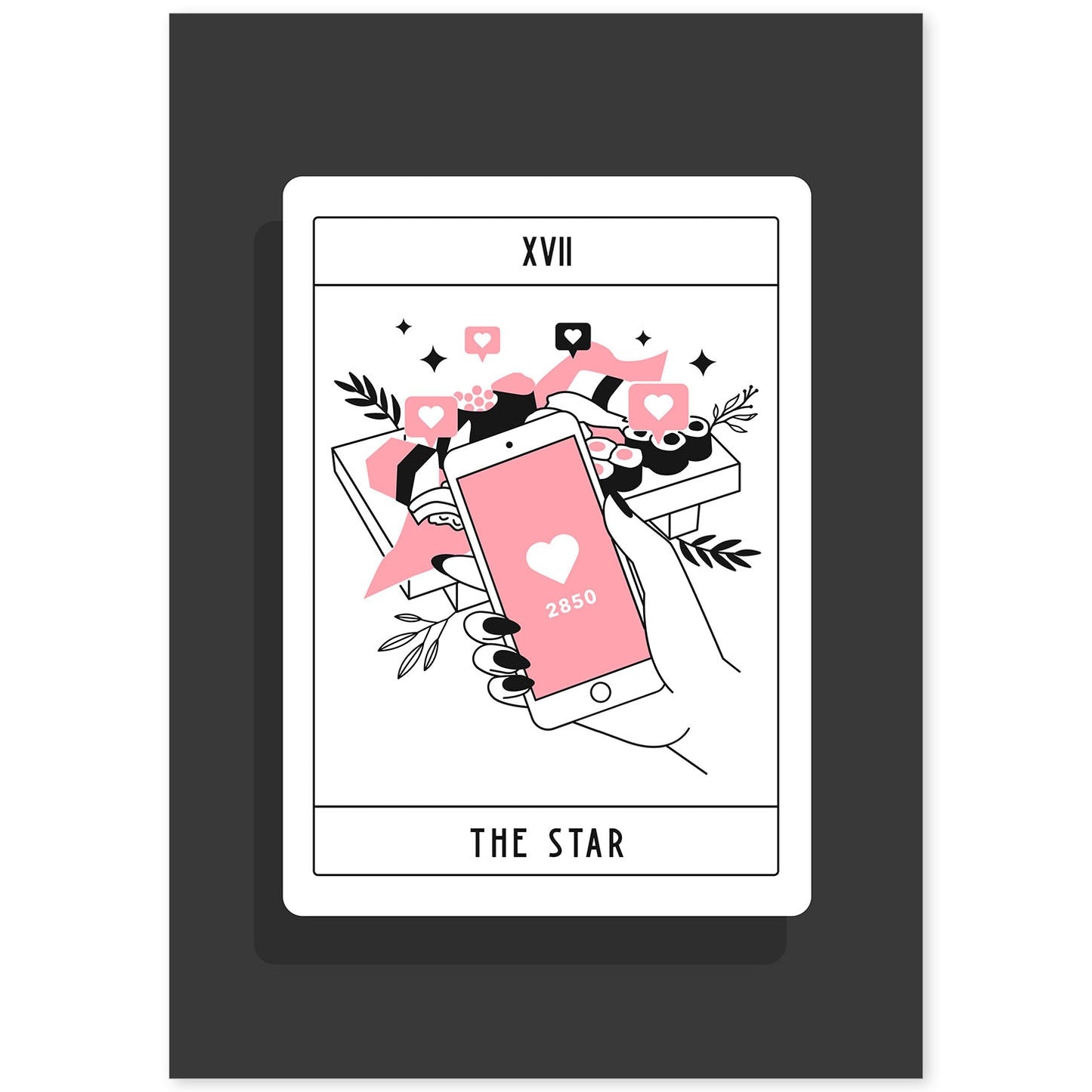Lámina La estrella. Pósters con originales ilustraciones de las cartas Tarot.-Artwork-Nacnic-A4-Sin marco-Nacnic Estudio SL