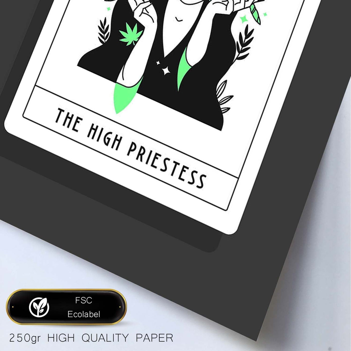 Lámina La fuma sacerdotisa. Pósters con originales ilustraciones de las cartas Tarot.-Artwork-Nacnic-Nacnic Estudio SL