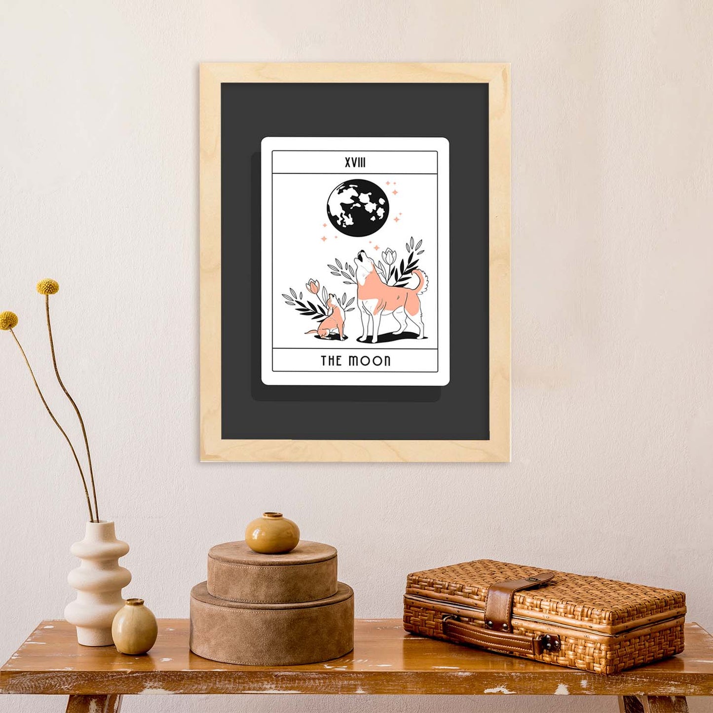 Lámina La luna. Pósters con originales ilustraciones de las cartas Tarot.-Artwork-Nacnic-Nacnic Estudio SL