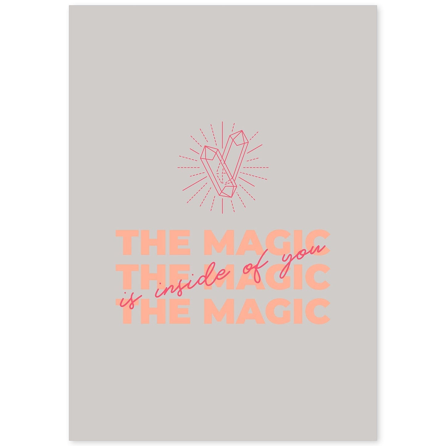 Lámina La magia dentro de tí. Pósters con mensajes positivos sobre el amor propio.-Artwork-Nacnic-A4-Sin marco-Nacnic Estudio SL