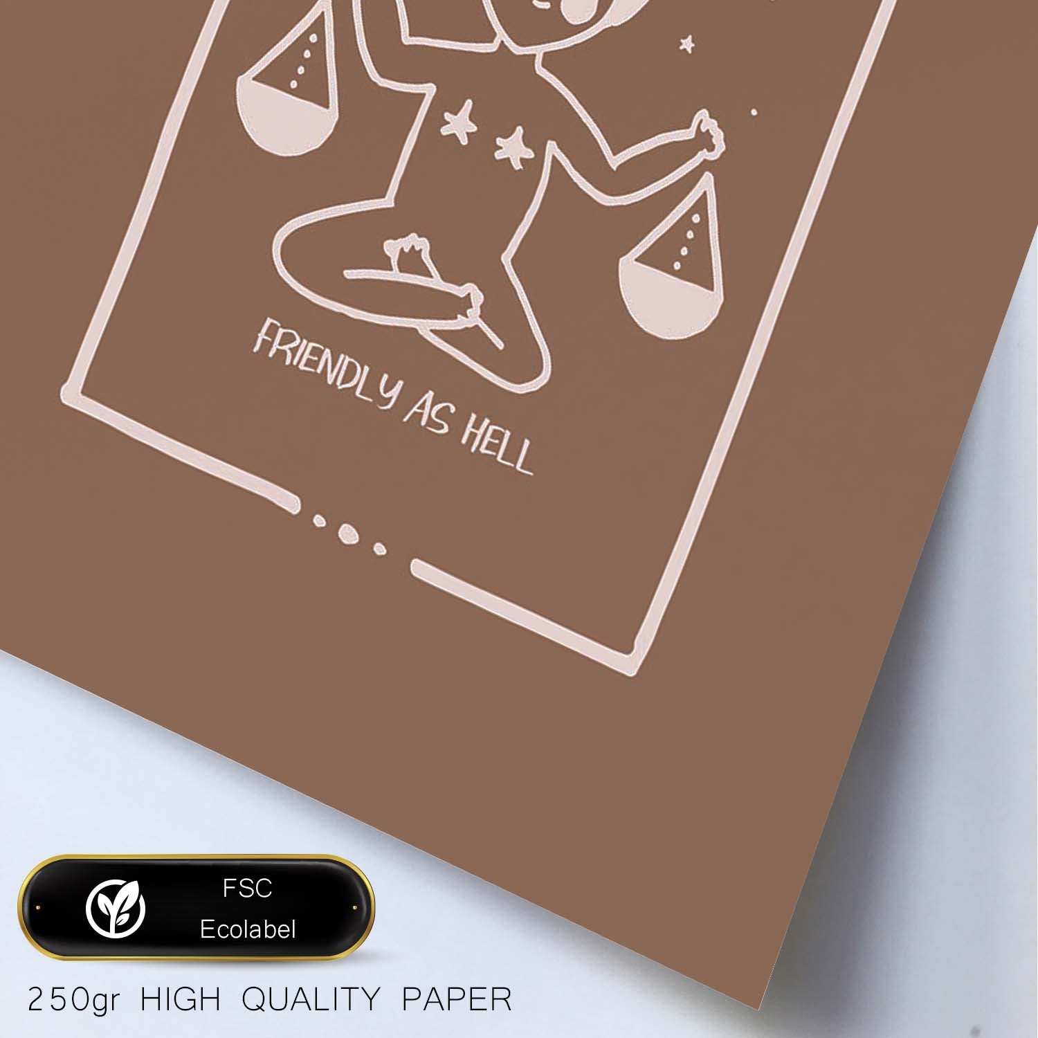 Lámina Libra. Pósters con ilustraciones femeninas de los signos del zodíaco.-Artwork-Nacnic-Nacnic Estudio SL