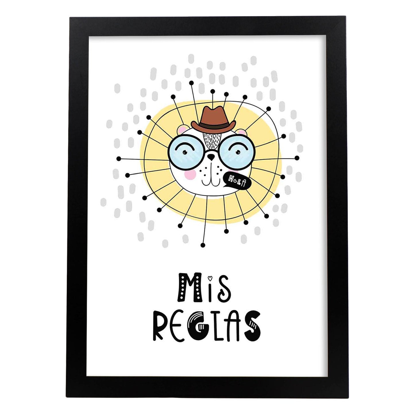 Lámina Mis reglas poster educacional-Artwork-Nacnic-A4-Marco Negro-Nacnic Estudio SL