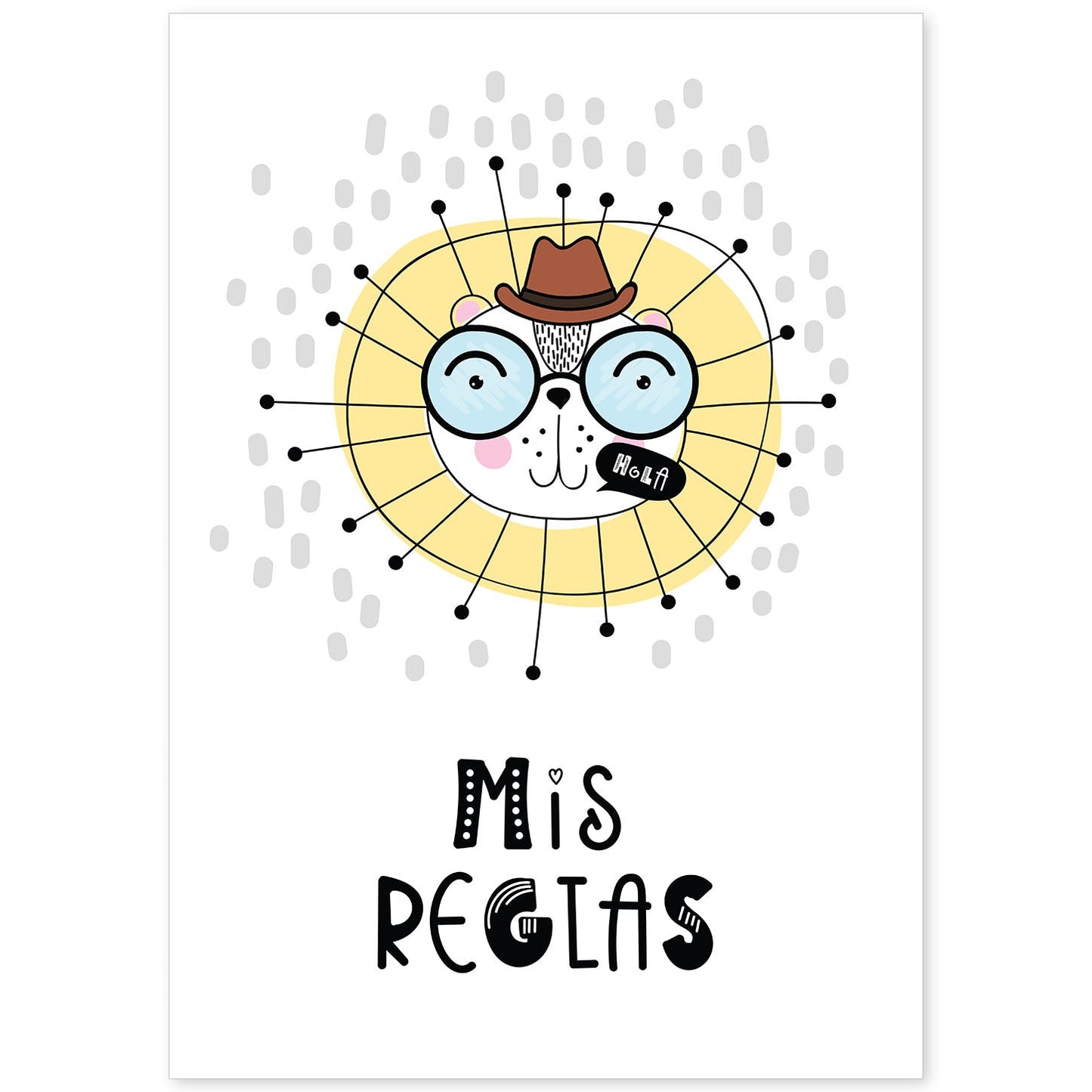 Lámina Mis reglas poster educacional-Artwork-Nacnic-A4-Sin marco-Nacnic Estudio SL