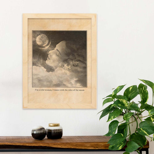 Lámina Mujer salvaje. Pósters con ilustraciones de mujeres místicas y espiritualidad en estilo vintage.-Artwork-Nacnic-Nacnic Estudio SL