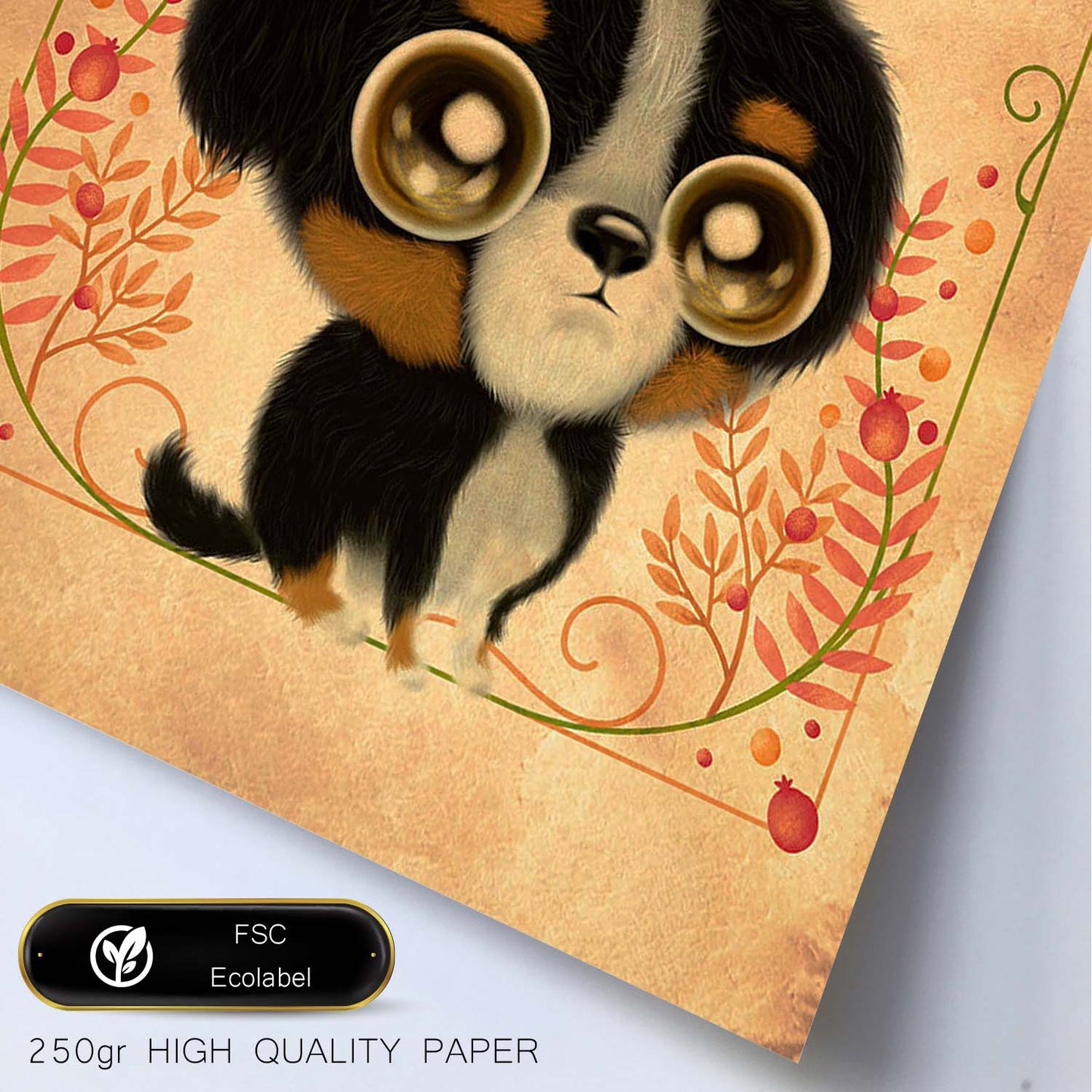 Lámina Necesito un abrazo. Pósters con divertidos animales domésticos.-Artwork-Nacnic-Nacnic Estudio SL