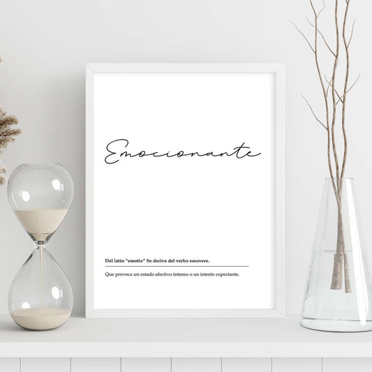 Lámina Palabra Emocionante Lámina nordicas blanco y negro.-Artwork-Nacnic-Nacnic Estudio SL