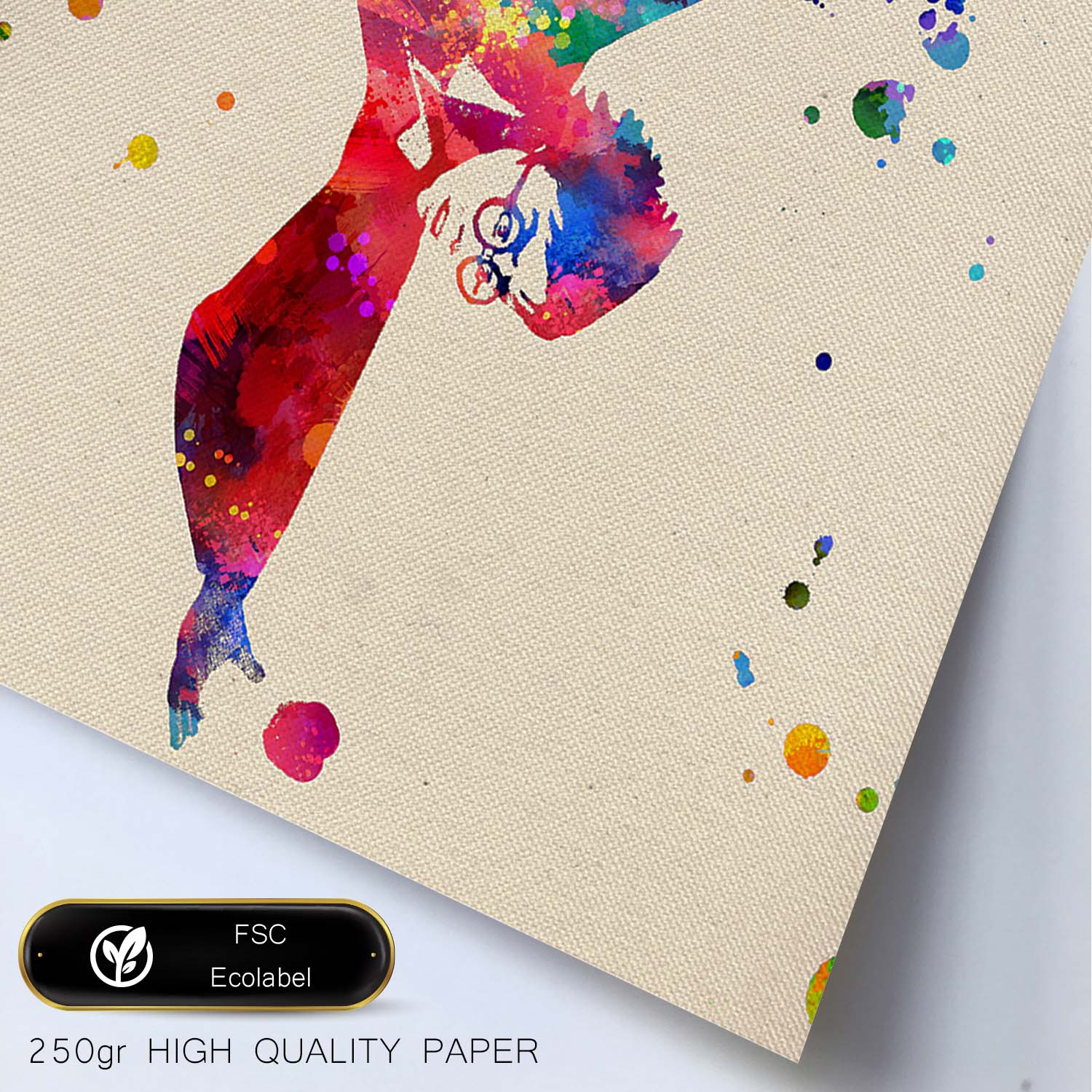 Lámina para enmarcar "Harry Potter". Poster estilo acuarela. Lamina con imágenes de la película "Harry Potter". ,-Artwork-Nacnic-Nacnic Estudio SL