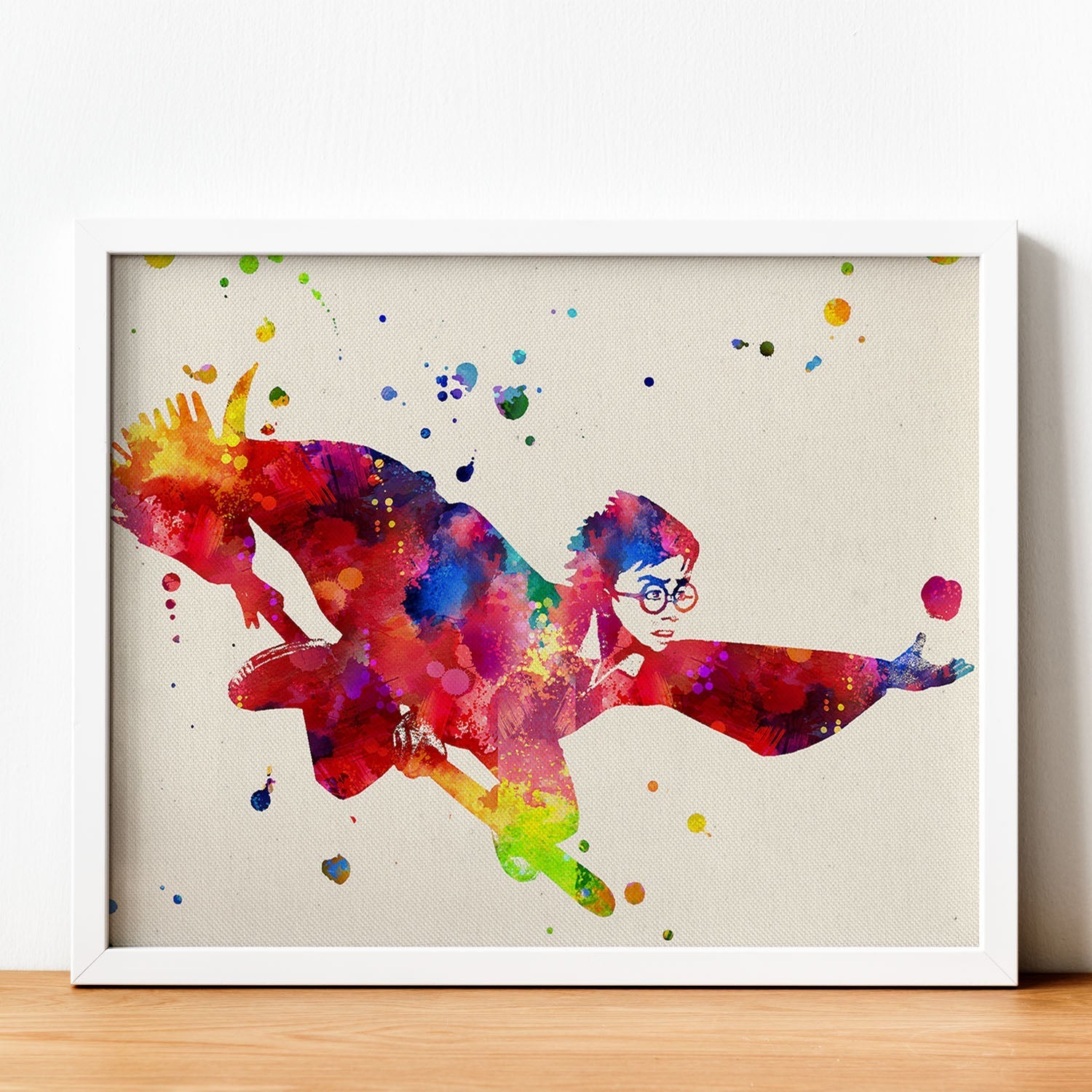 Lámina para enmarcar "Harry Potter". Poster estilo acuarela. Lamina con imágenes de la película "Harry Potter". ,-Artwork-Nacnic-Nacnic Estudio SL