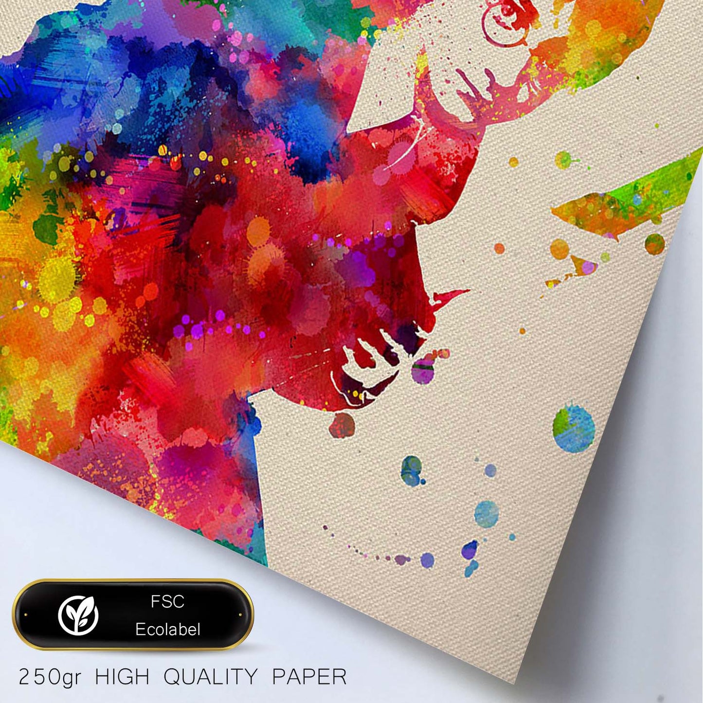 Lámina para enmarcar "Harry Potter". Poster estilo acuarela. Lamina con imágenes de la película "Harry Potter". Papel 250 gr.-Artwork-Nacnic-Nacnic Estudio SL