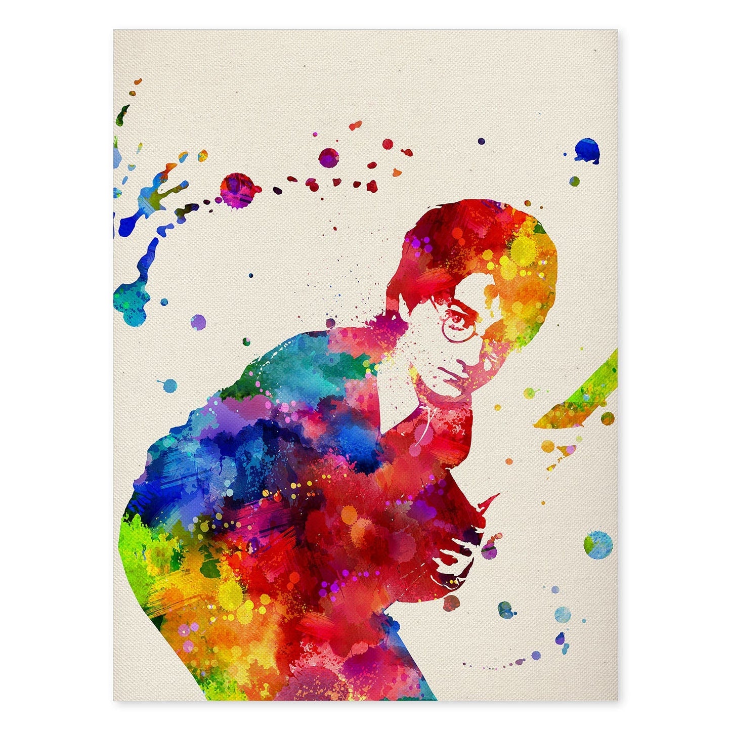 Lámina para enmarcar "Harry Potter". Poster estilo acuarela. Lamina con imágenes de la película "Harry Potter". Papel 250 gr.-Artwork-Nacnic-A4-Sin marco-Nacnic Estudio SL