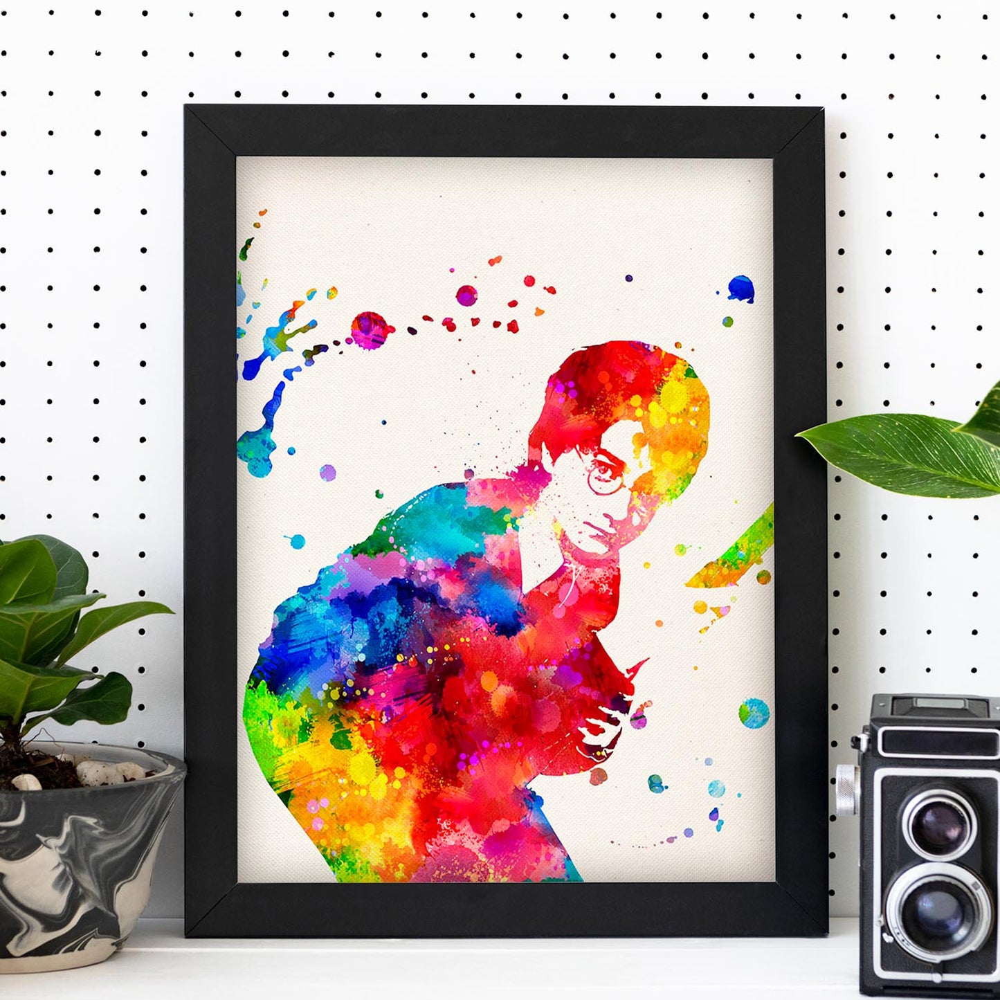 Lámina para enmarcar "Harry Potter". Poster estilo acuarela. Lamina con imágenes de la película "Harry Potter". Papel 250 gr.-Artwork-Nacnic-Nacnic Estudio SL