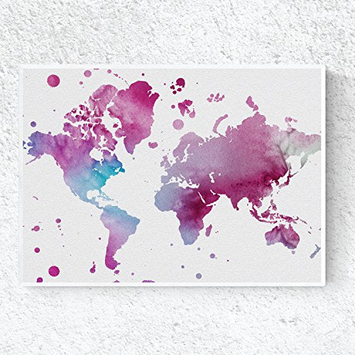 Lámina para enmarcar MAPAMUNDI con Colores Lilas.-Artwork-Nacnic-Nacnic Estudio SL