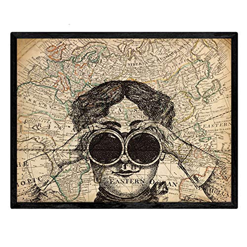 Lámina para enmarcar "Prismáticos en el mundo". Nacnic. Pósteres decorativos. alta calidad-Artwork-Nacnic-Nacnic Estudio SL