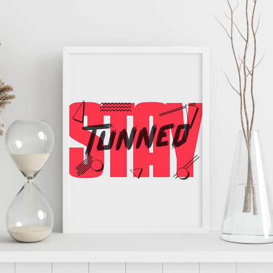 Lámina Permanece atento. Pósters con diseño de rótulo y mensajes motivacionales para el día a día.-Artwork-Nacnic-Nacnic Estudio SL