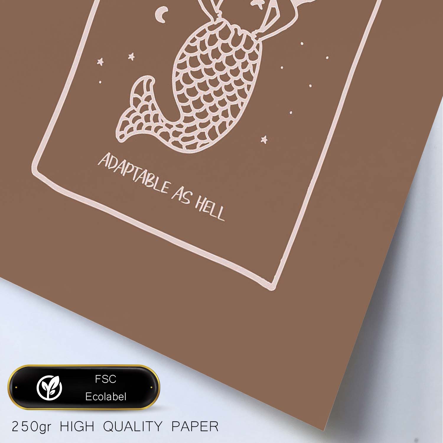 Lámina Piscis. Pósters con ilustraciones femeninas de los signos del zodíaco.-Artwork-Nacnic-Nacnic Estudio SL