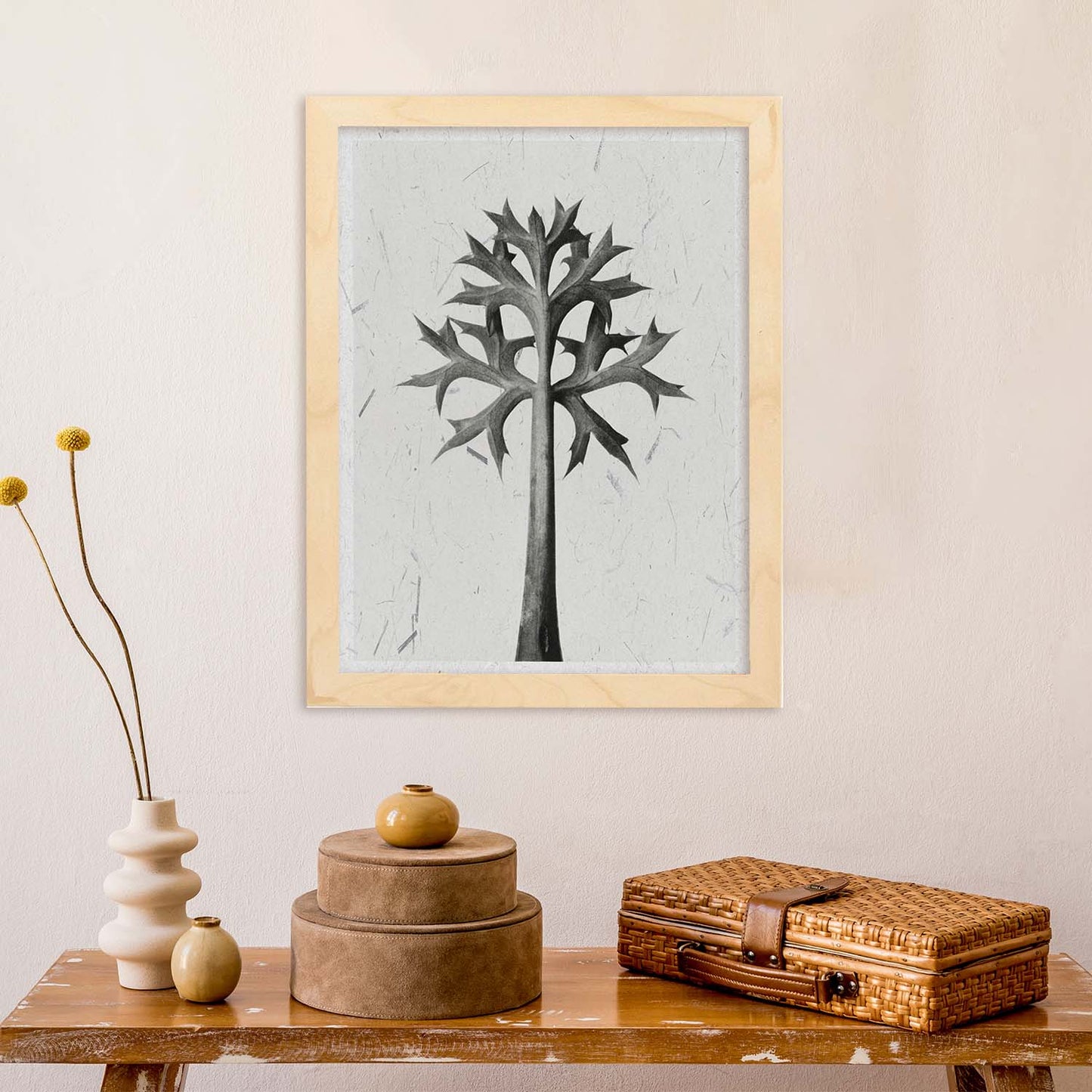 Lámina Planta blanco y negro 03. Pósters con ilustraciones de flores y plantas en tonos grises.-Artwork-Nacnic-Nacnic Estudio SL