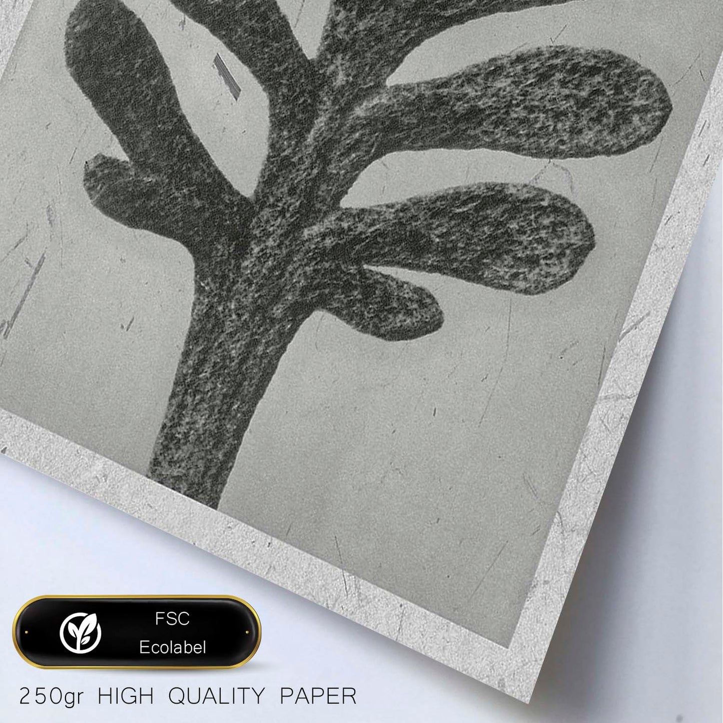 Lámina Planta blanco y negro 11. Pósters con ilustraciones de flores y plantas en tonos grises.-Artwork-Nacnic-Nacnic Estudio SL