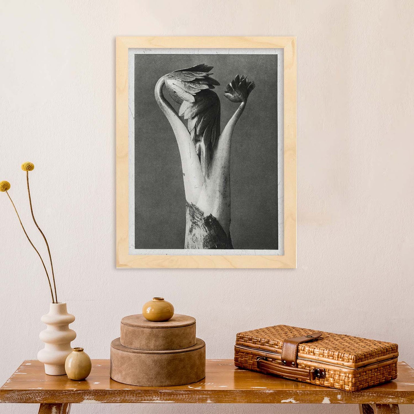 Lámina Planta blanco y negro 35. Pósters con ilustraciones de flores y plantas en tonos grises.-Artwork-Nacnic-Nacnic Estudio SL