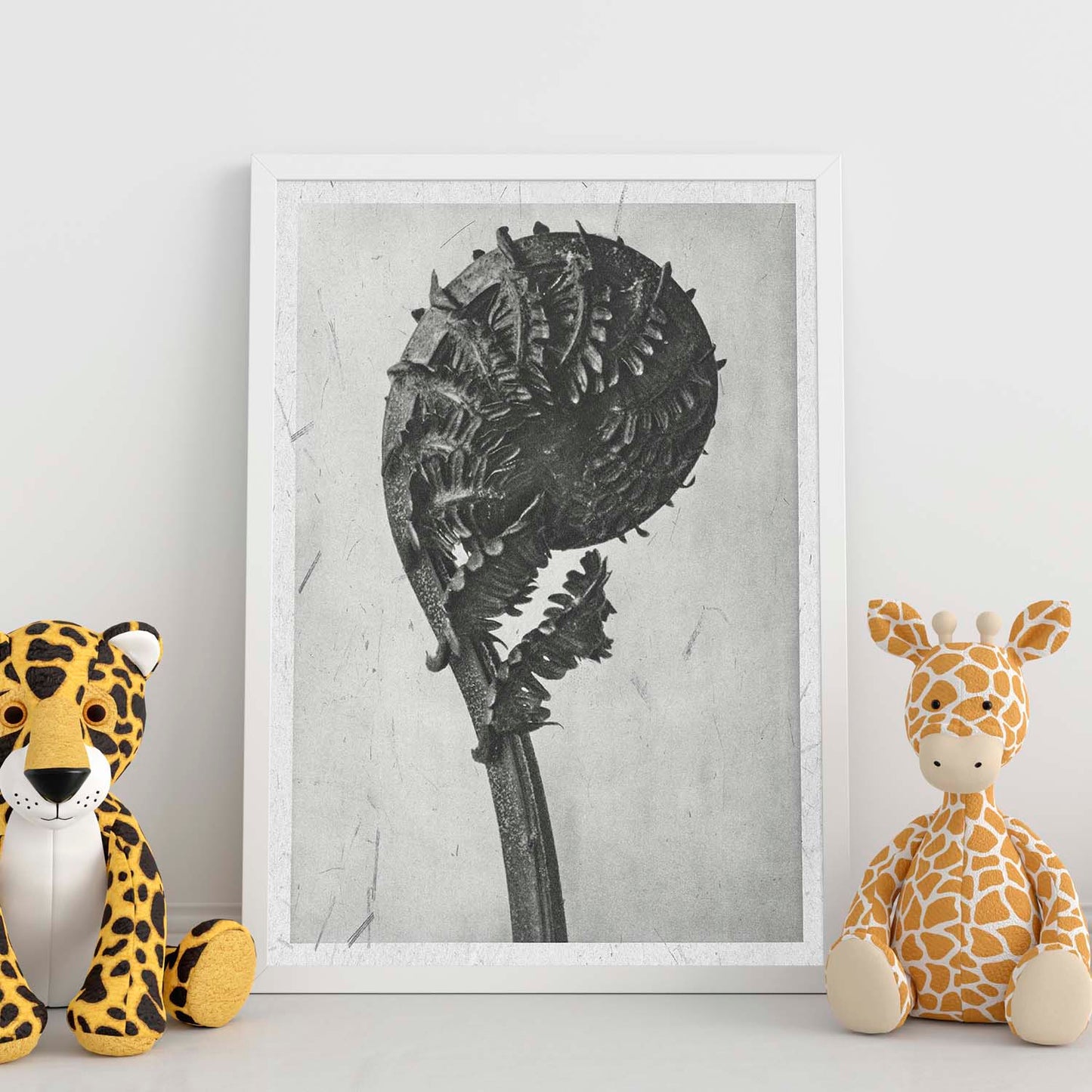 Lámina Planta blanco y negro 58. Pósters con ilustraciones de flores y plantas en tonos grises.-Artwork-Nacnic-Nacnic Estudio SL