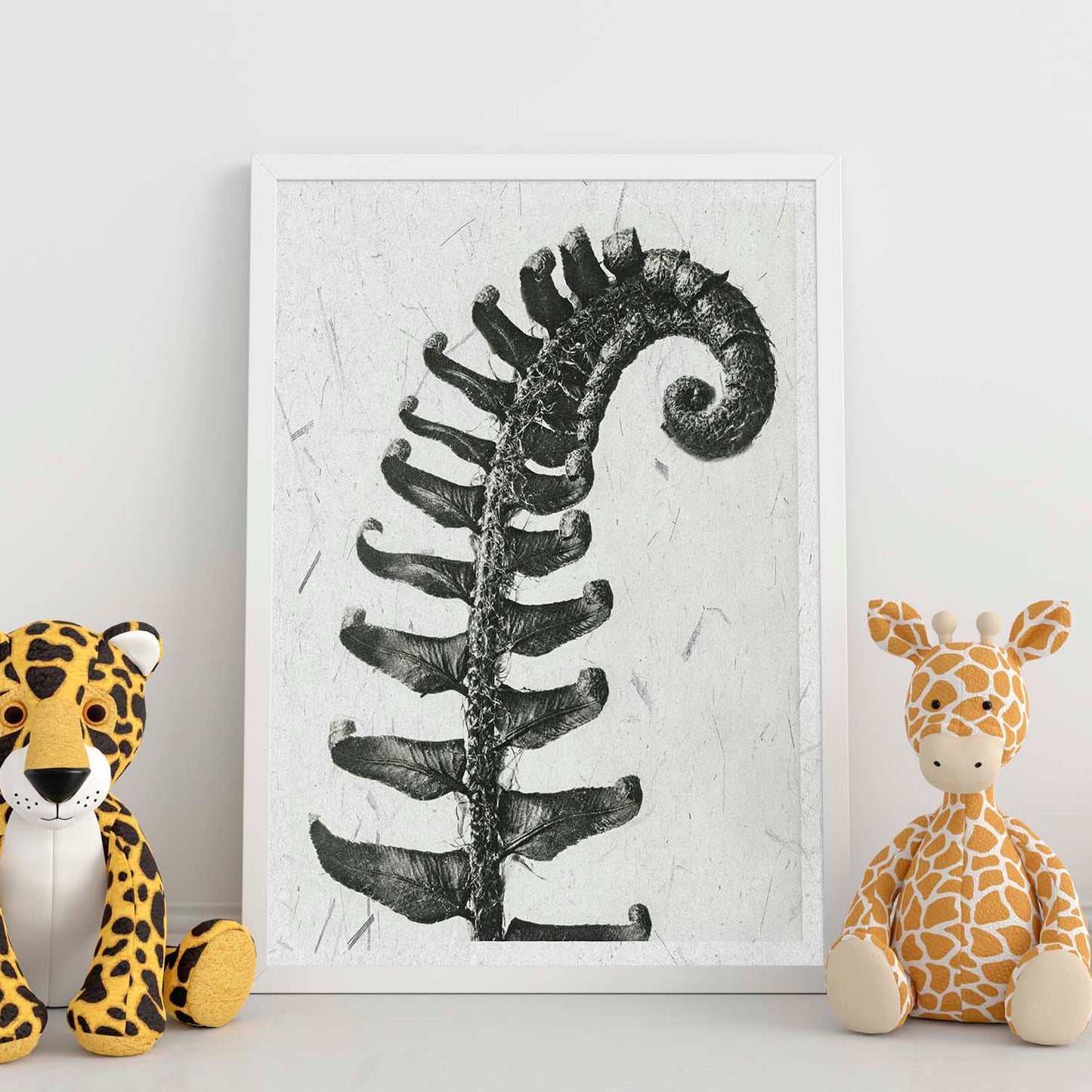 Lámina Planta blanco y negro 61. Pósters con ilustraciones de flores y plantas en tonos grises.-Artwork-Nacnic-Nacnic Estudio SL