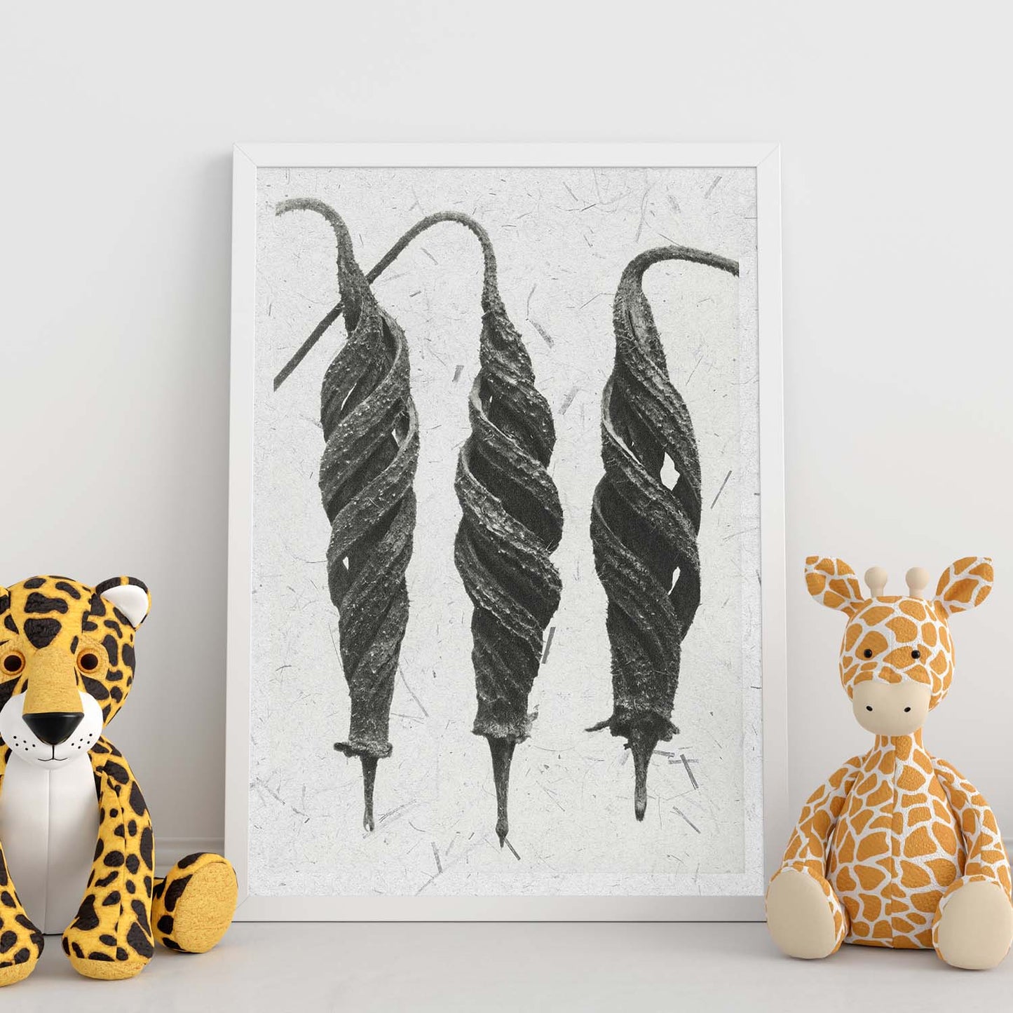 Lámina Planta blanco y negro 67. Pósters con ilustraciones de flores y plantas en tonos grises.-Artwork-Nacnic-Nacnic Estudio SL