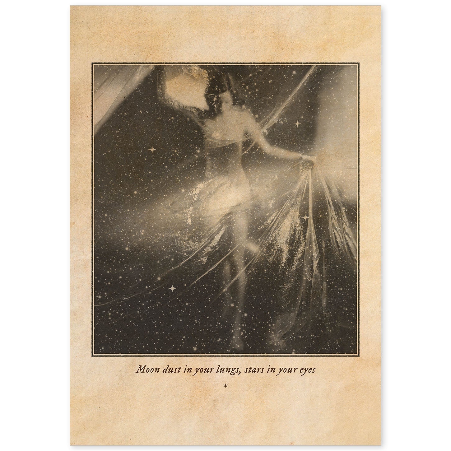 Lámina Polvo lunar. Pósters con ilustraciones de mujeres místicas y espiritualidad en estilo vintage.-Artwork-Nacnic-A4-Sin marco-Nacnic Estudio SL