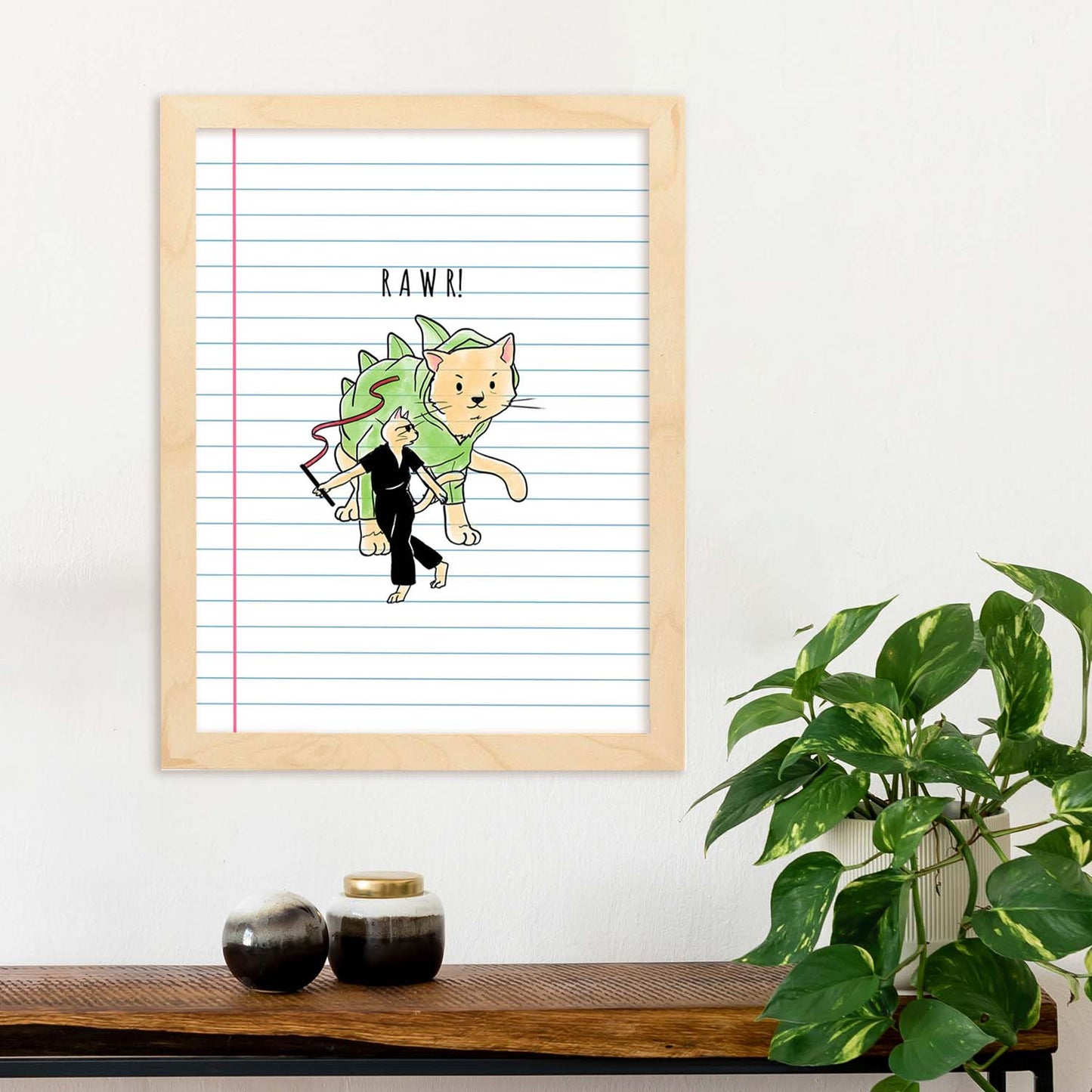 Lámina Rawr. Pósters con originales y divertidas referencias al cine.-Artwork-Nacnic-Nacnic Estudio SL
