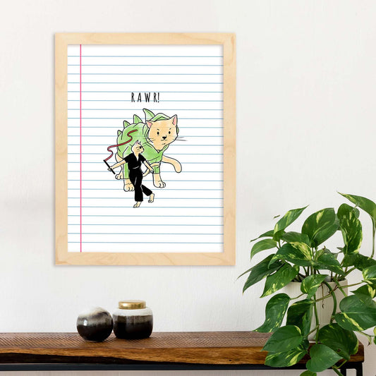 Lámina Rawr. Pósters con originales y divertidas referencias al cine.-Artwork-Nacnic-Nacnic Estudio SL