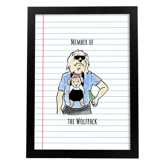 Lámina Resacón en Las Vegas. Pósters con originales y divertidas referencias al cine.-Artwork-Nacnic-A4-Marco Negro-Nacnic Estudio SL