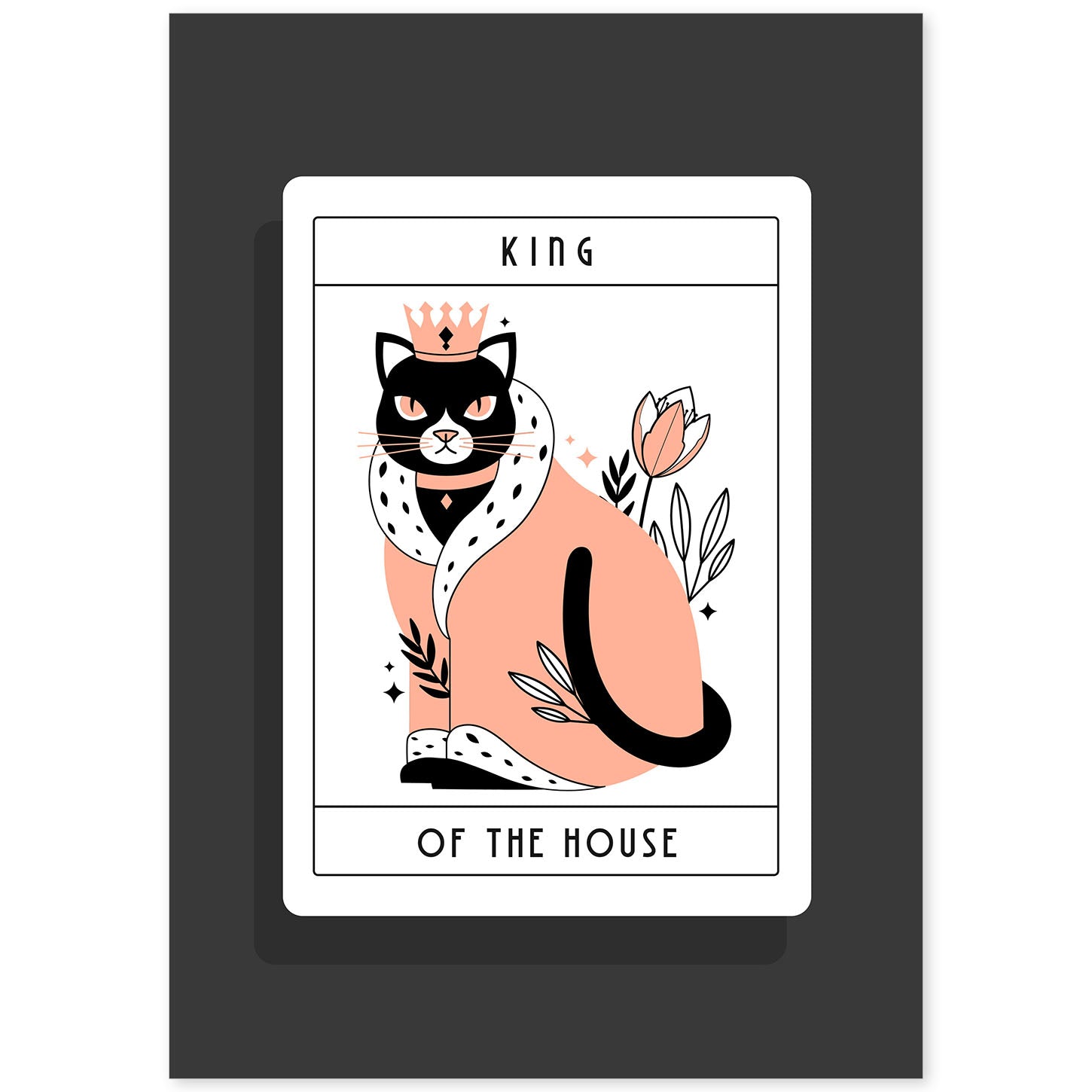 Lámina Rey de la casa. Pósters con originales ilustraciones de las cartas Tarot.-Artwork-Nacnic-A4-Sin marco-Nacnic Estudio SL