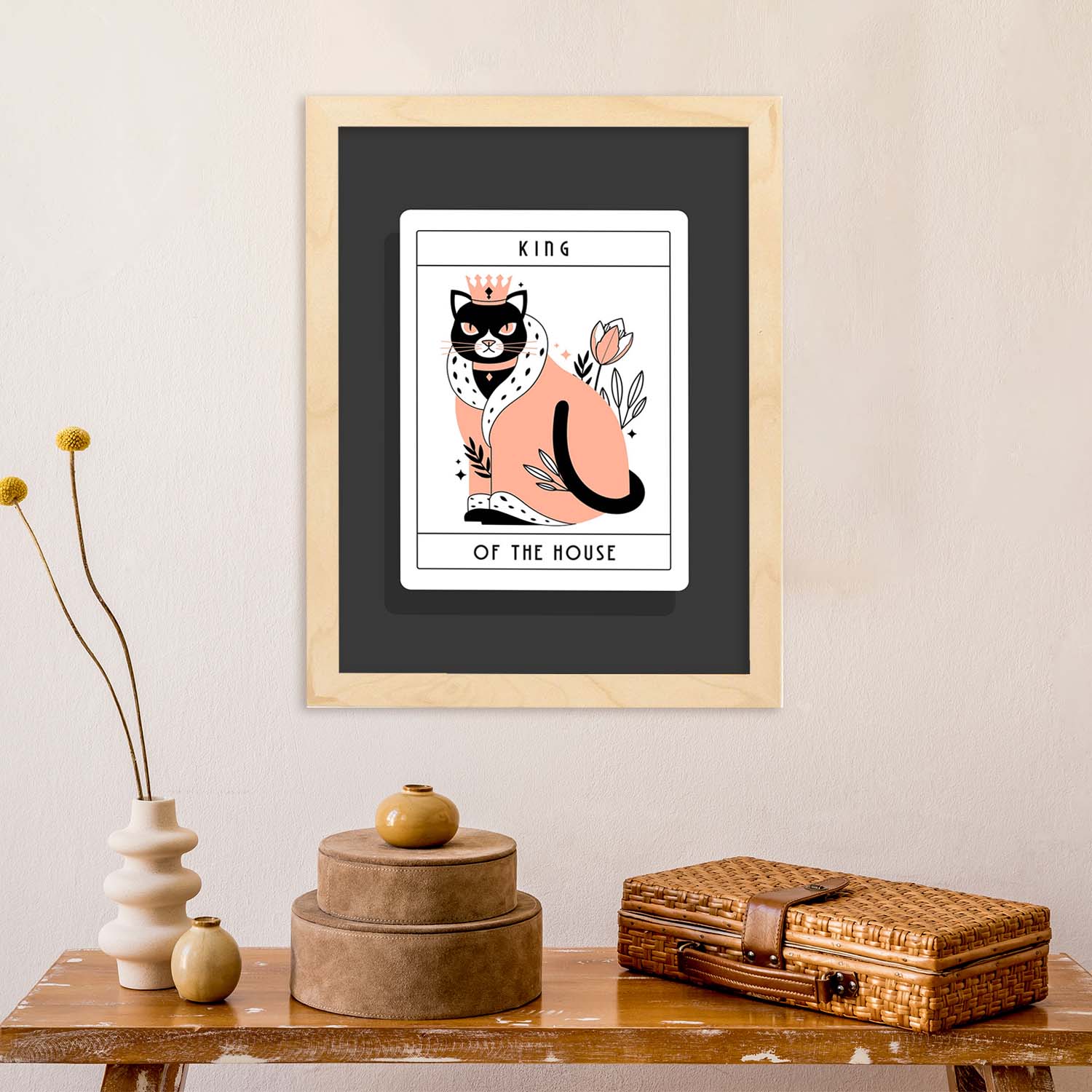 Lámina Rey de la casa. Pósters con originales ilustraciones de las cartas Tarot.-Artwork-Nacnic-Nacnic Estudio SL