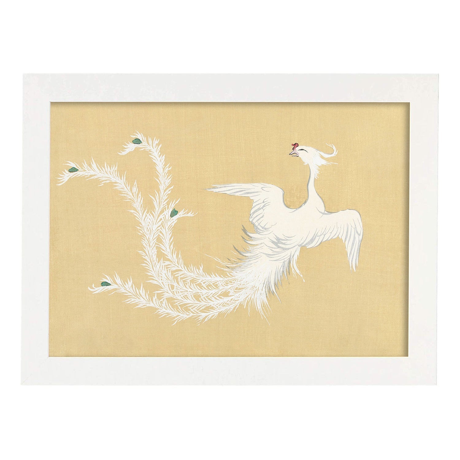 Lámina Rinpa 12. Pósters con llamativas ilustraciones Rinpa del artista japonés Kamisaka Sekka.-Artwork-Nacnic-A4-Marco Blanco-Nacnic Estudio SL