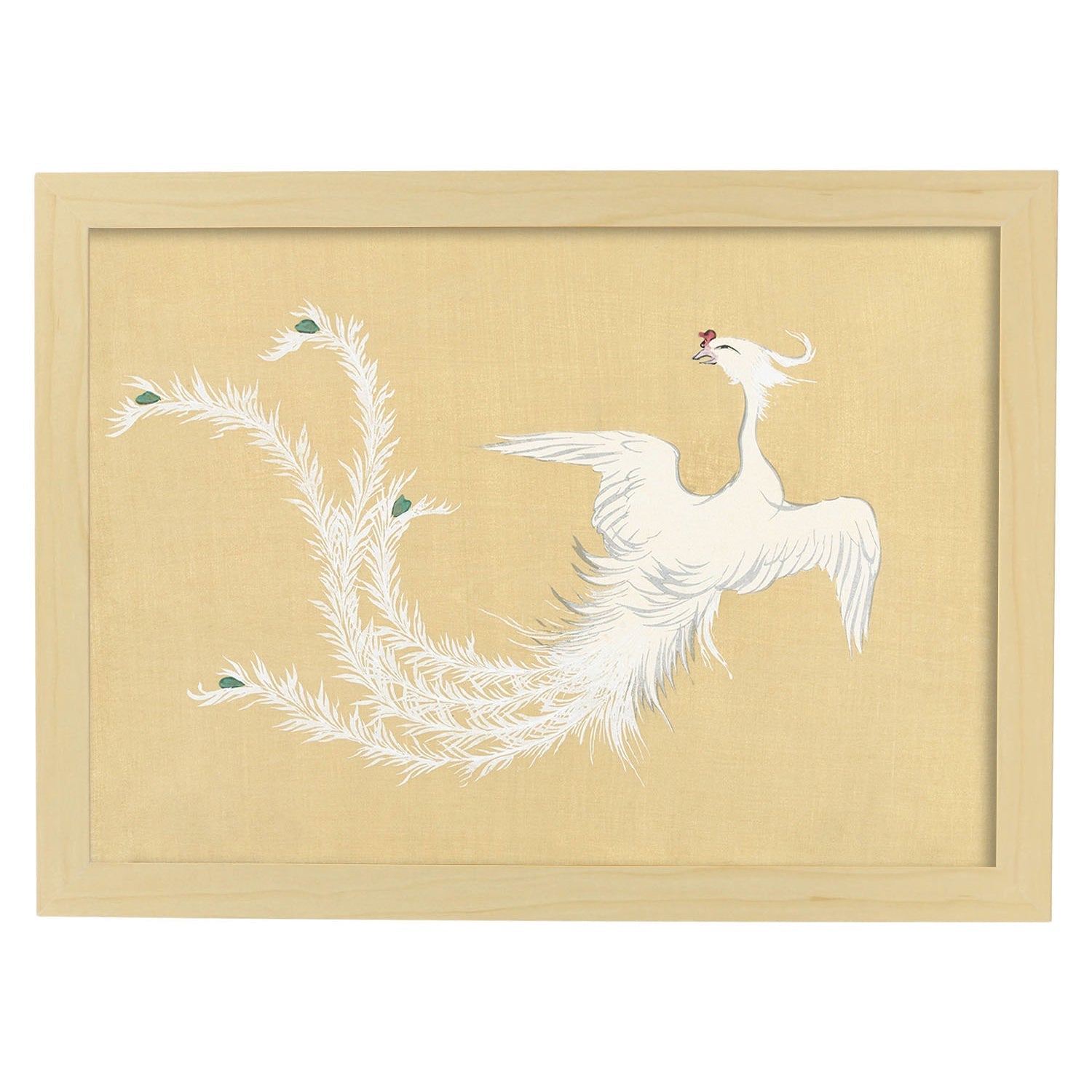 Lámina Rinpa 12. Pósters con llamativas ilustraciones Rinpa del artista japonés Kamisaka Sekka.-Artwork-Nacnic-A4-Marco Madera clara-Nacnic Estudio SL