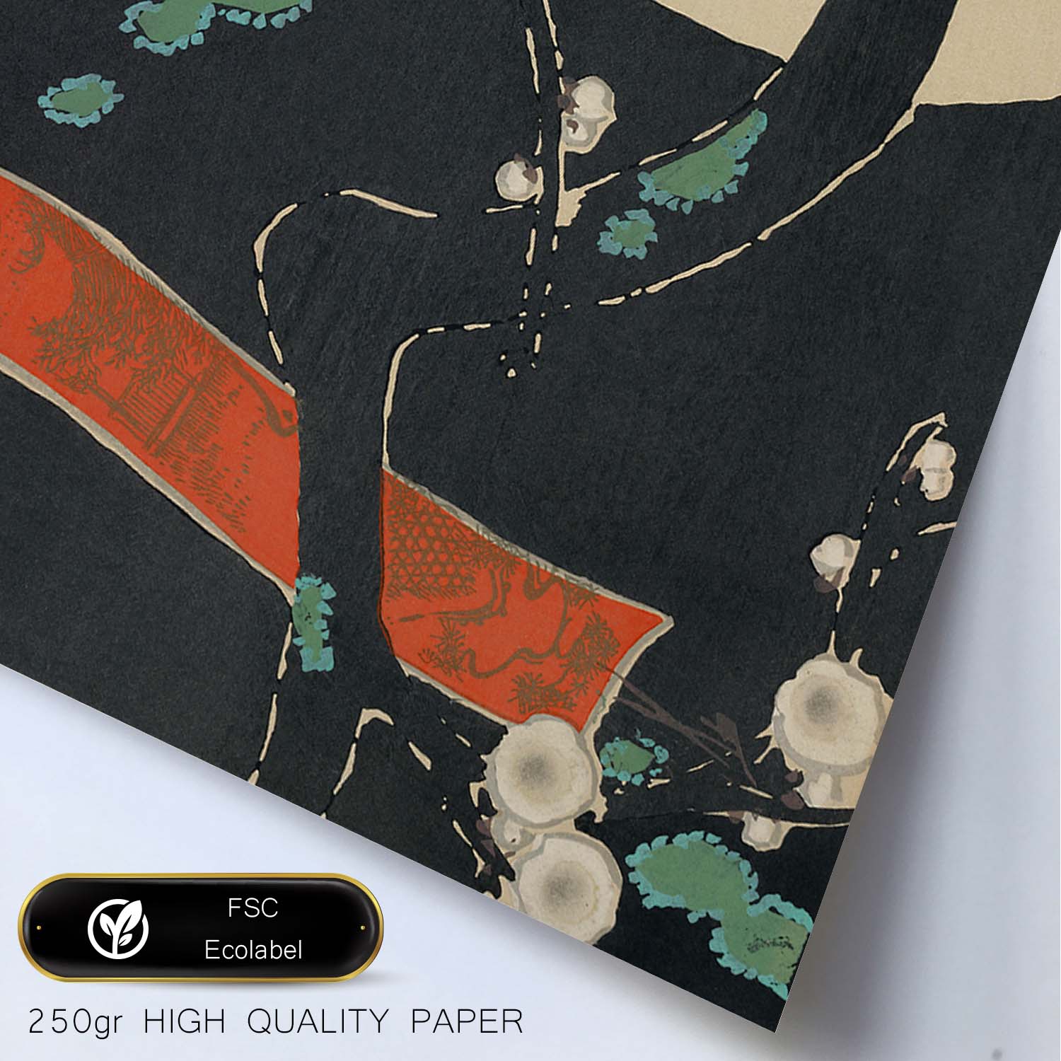 Lámina Rinpa 14. Pósters con llamativas ilustraciones Rinpa del artista japonés Kamisaka Sekka.-Artwork-Nacnic-Nacnic Estudio SL