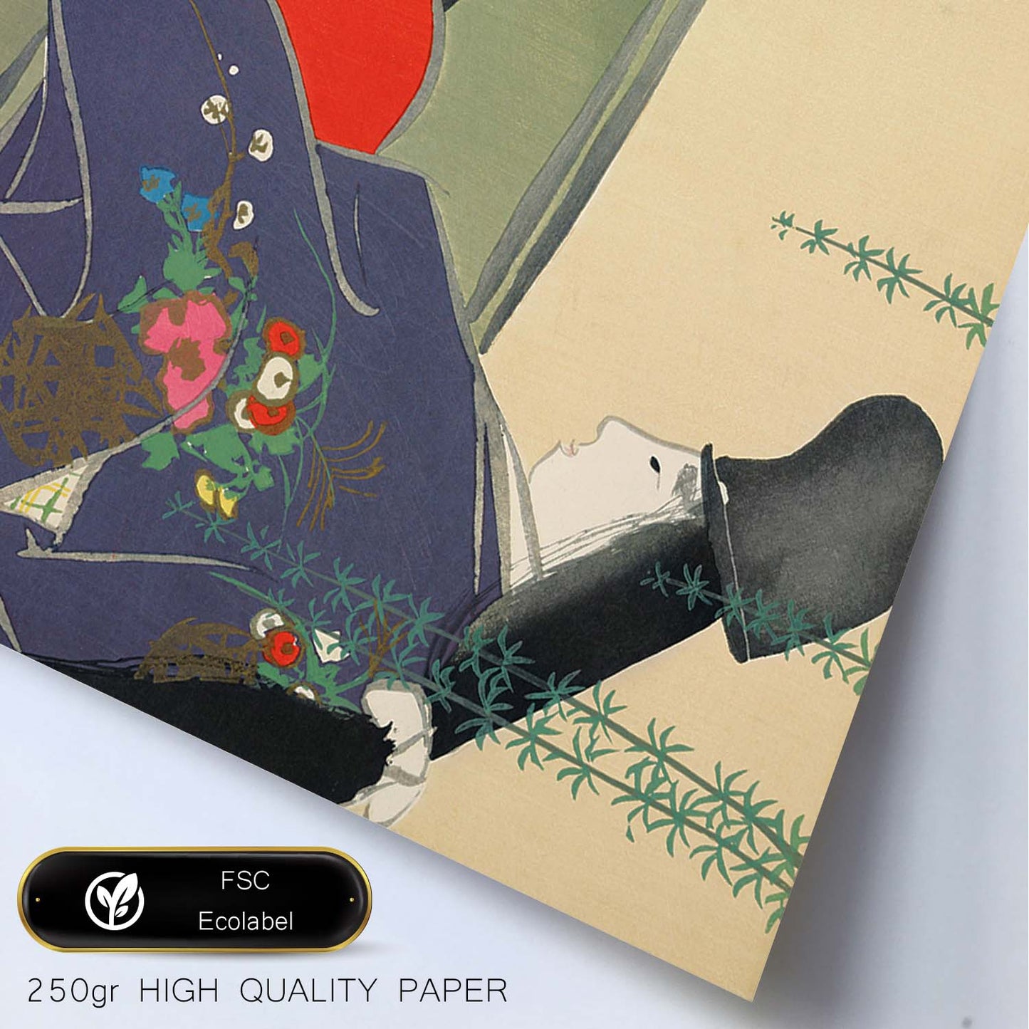 Lámina Rinpa 16. Pósters con llamativas ilustraciones Rinpa del artista japonés Kamisaka Sekka.-Artwork-Nacnic-Nacnic Estudio SL