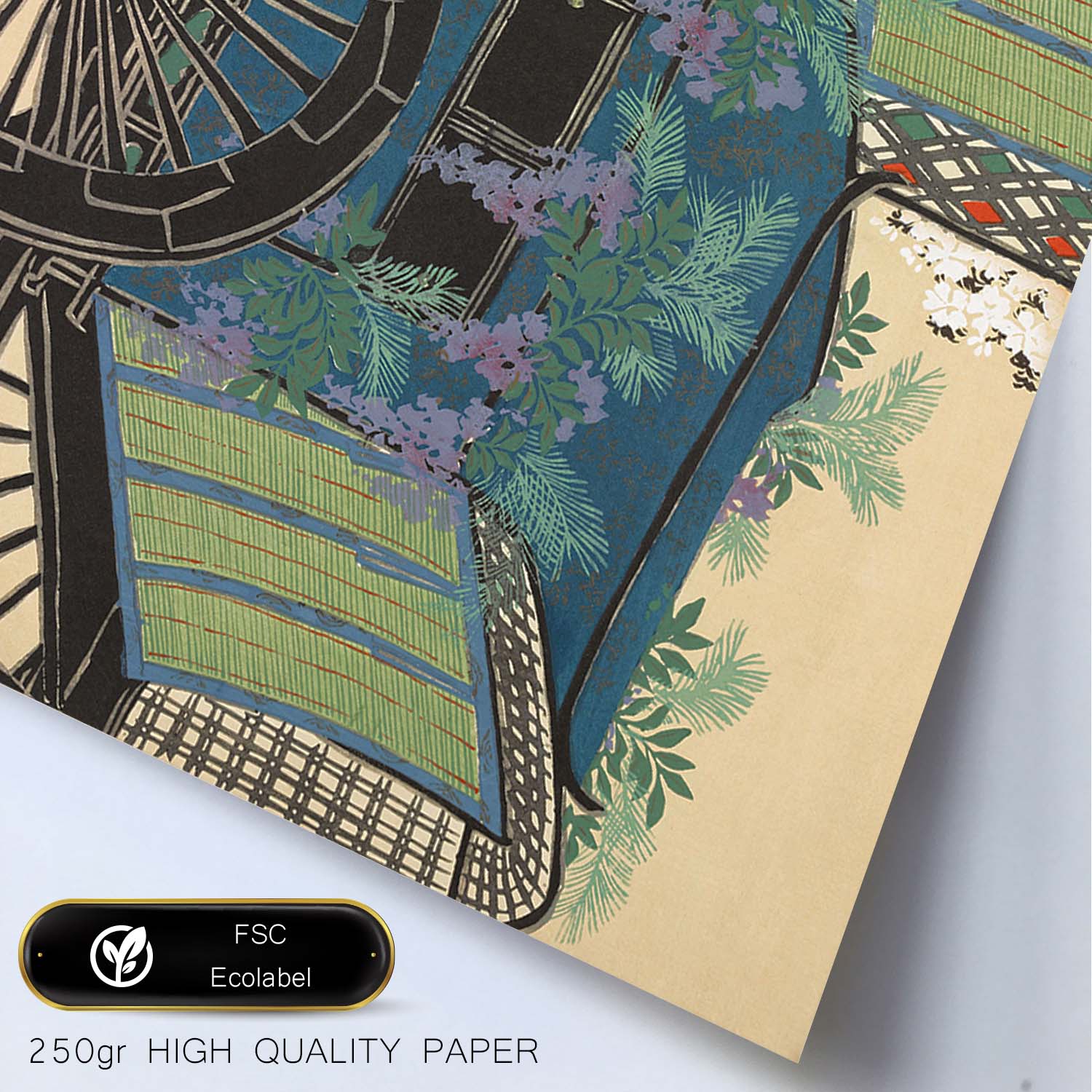 Lámina Rinpa 23. Pósters con llamativas ilustraciones Rinpa del artista japonés Kamisaka Sekka.-Artwork-Nacnic-Nacnic Estudio SL