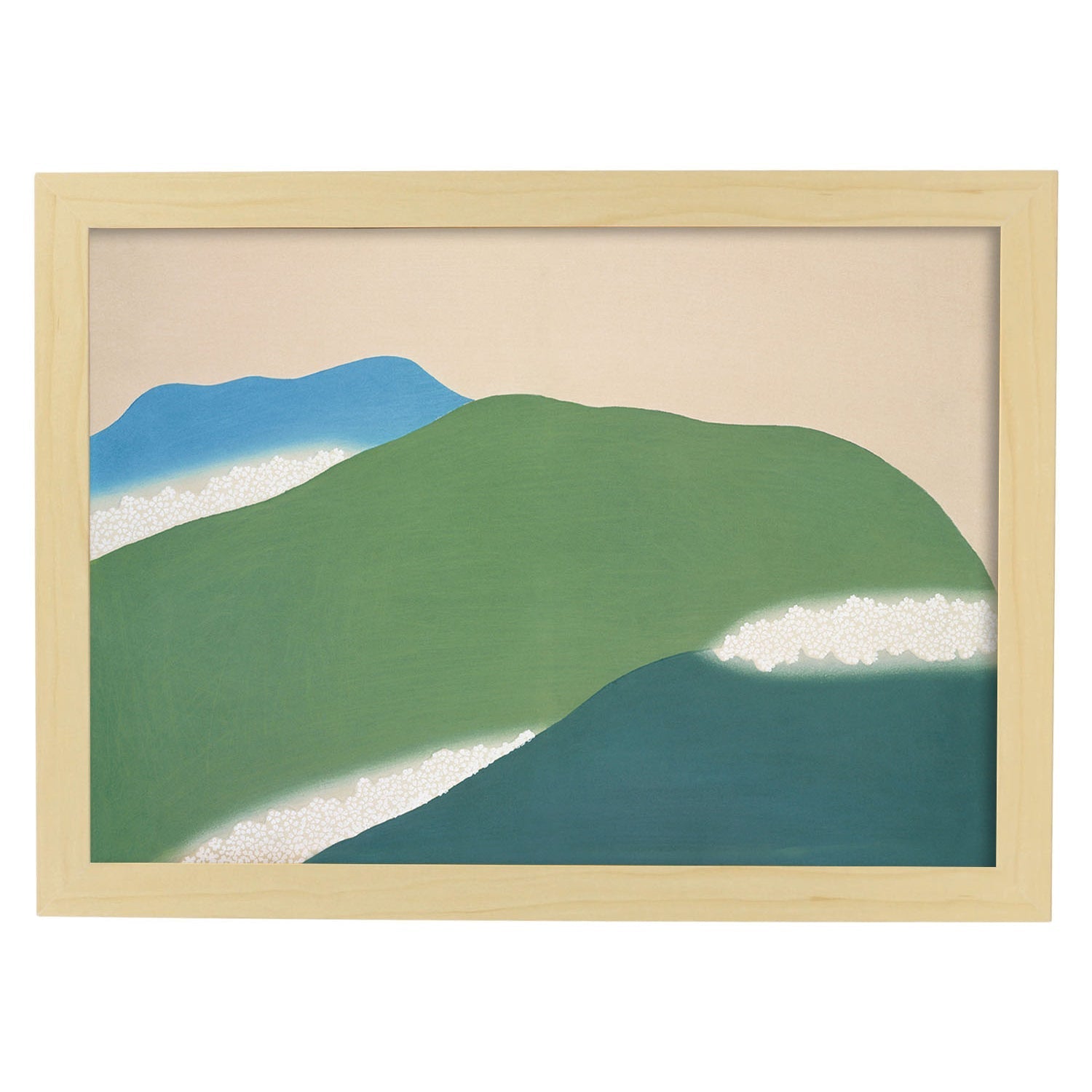 Lámina Rinpa 24. Pósters con llamativas ilustraciones Rinpa del artista japonés Kamisaka Sekka.-Artwork-Nacnic-A4-Marco Madera clara-Nacnic Estudio SL