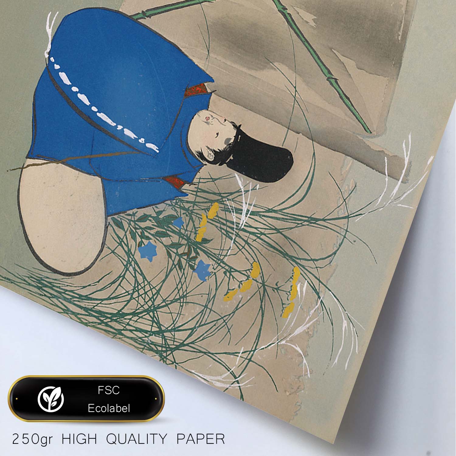 Lámina Rinpa 32. Pósters con llamativas ilustraciones Rinpa del artista japonés Kamisaka Sekka.-Artwork-Nacnic-Nacnic Estudio SL