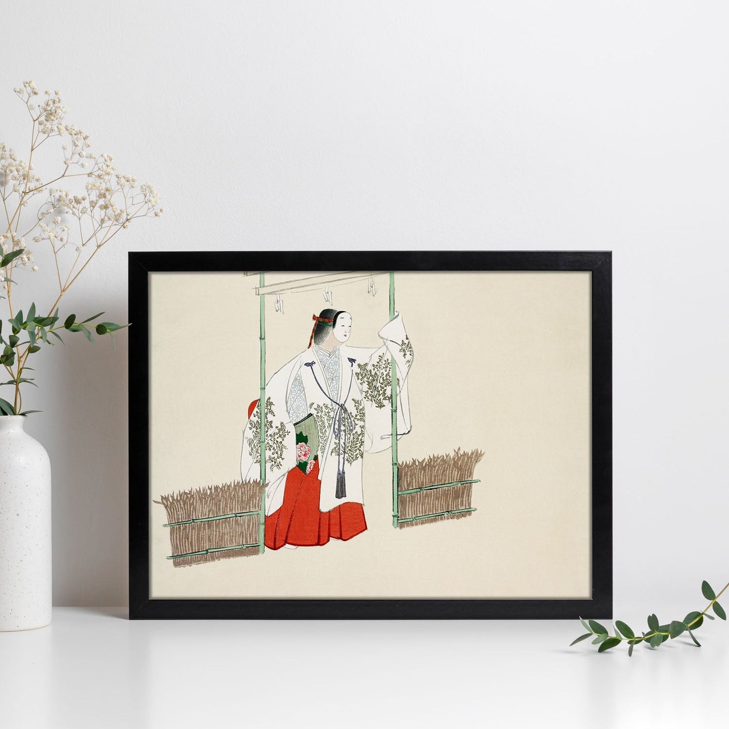 Lámina Rinpa 37. Pósters con llamativas ilustraciones Rinpa del artista japonés Kamisaka Sekka.-Artwork-Nacnic-Nacnic Estudio SL