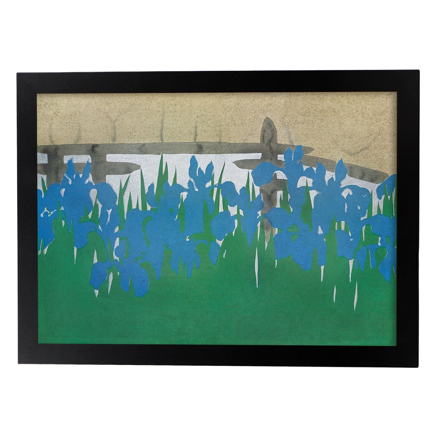 Lámina Rinpa 41. Pósters con llamativas ilustraciones Rinpa del artista japonés Kamisaka Sekka.-Artwork-Nacnic-A3-Marco Negro-Nacnic Estudio SL