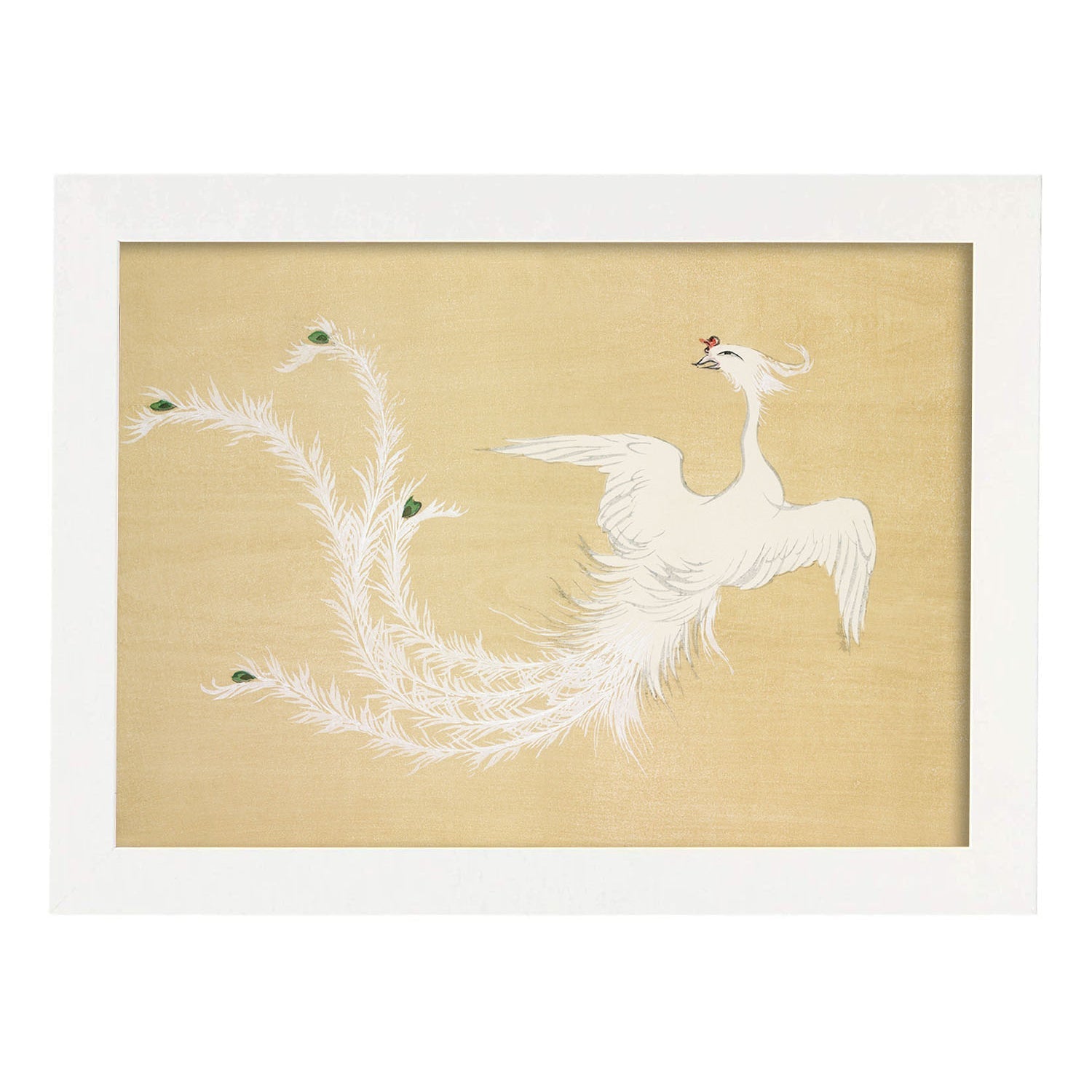 Lámina Rinpa 43. Pósters con llamativas ilustraciones Rinpa del artista japonés Kamisaka Sekka.-Artwork-Nacnic-A4-Marco Blanco-Nacnic Estudio SL