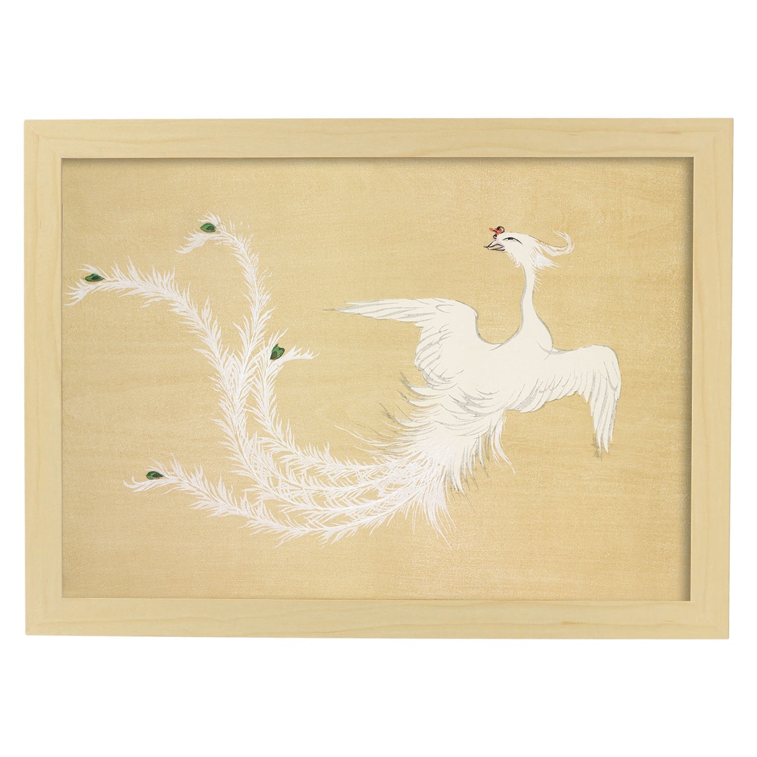 Lámina Rinpa 43. Pósters con llamativas ilustraciones Rinpa del artista japonés Kamisaka Sekka.-Artwork-Nacnic-A4-Marco Madera clara-Nacnic Estudio SL