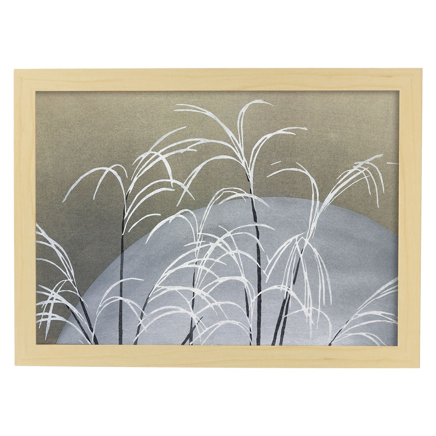 Lámina Rinpa 48. Pósters con llamativas ilustraciones Rinpa del artista japonés Kamisaka Sekka.-Artwork-Nacnic-A4-Marco Madera clara-Nacnic Estudio SL