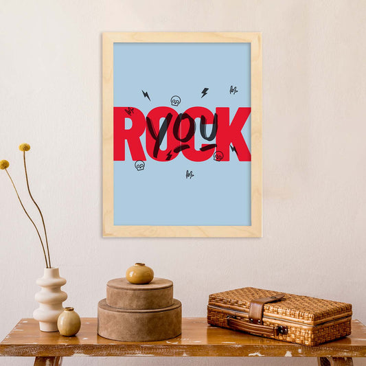 Lámina Rock. Pósters con diseño de rótulo y mensajes motivacionales para el día a día.-Artwork-Nacnic-Nacnic Estudio SL