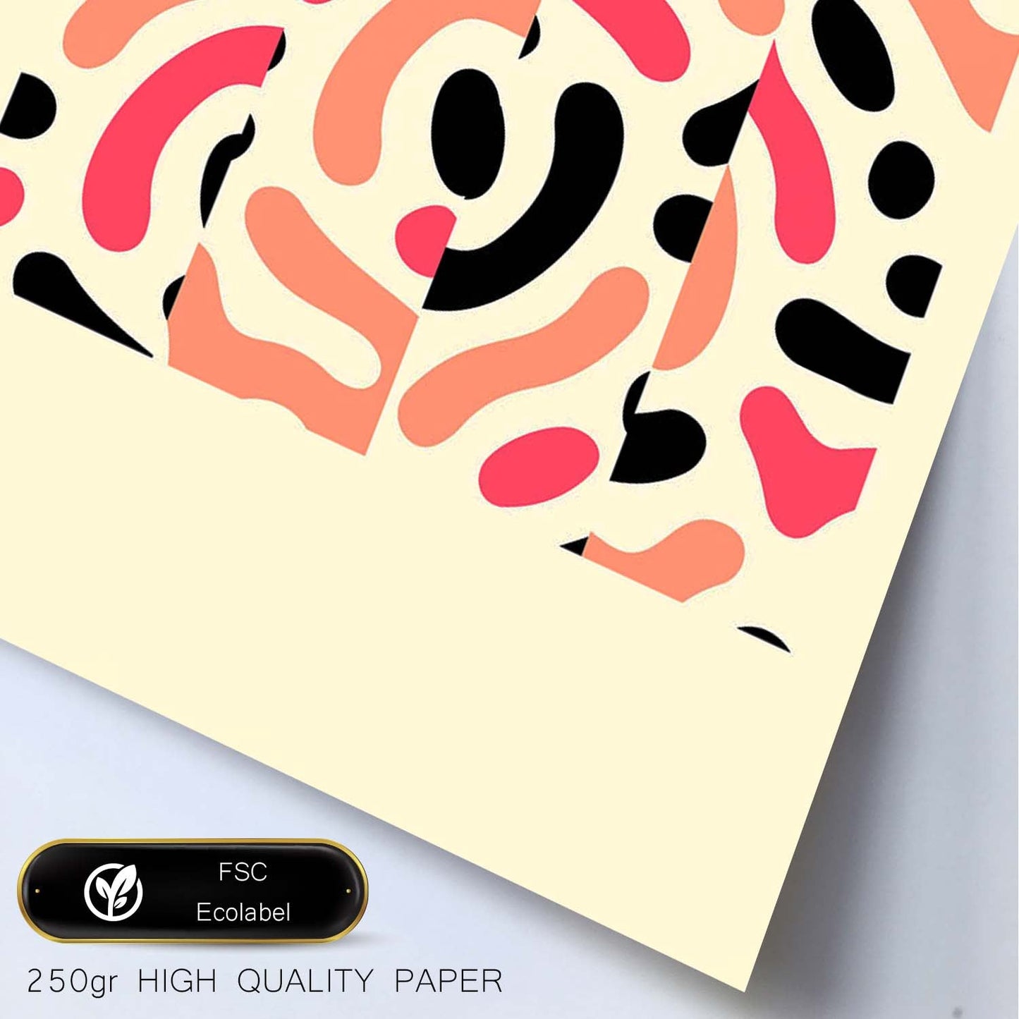 Lámina Rosa 10. Pósters con ilustraciones abstractas en estilo geométrico. Tonos rosados y pastel.-Artwork-Nacnic-Nacnic Estudio SL
