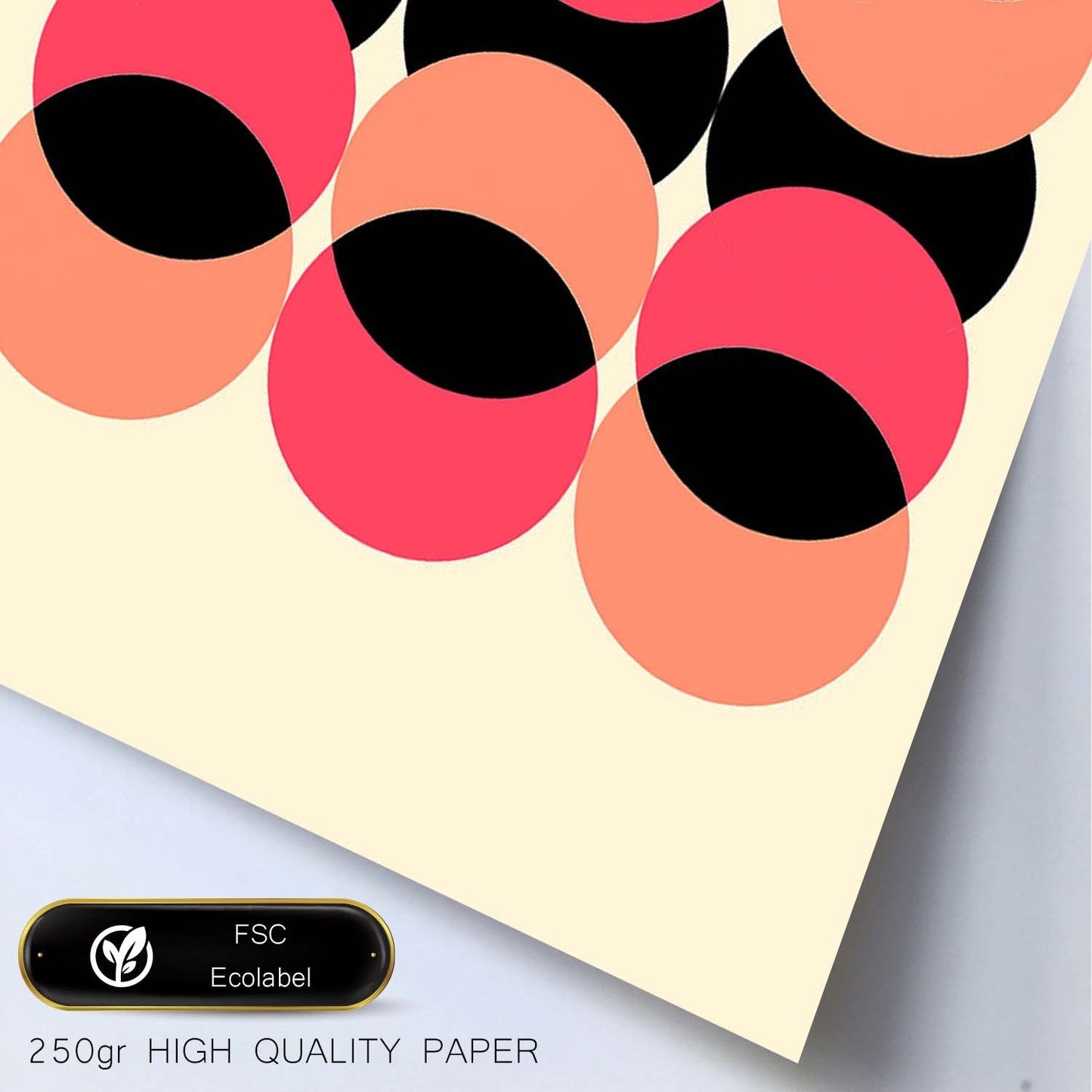 Lámina Rosa 3. Pósters con ilustraciones abstractas en estilo geométrico. Tonos rosados y pastel.-Artwork-Nacnic-Nacnic Estudio SL